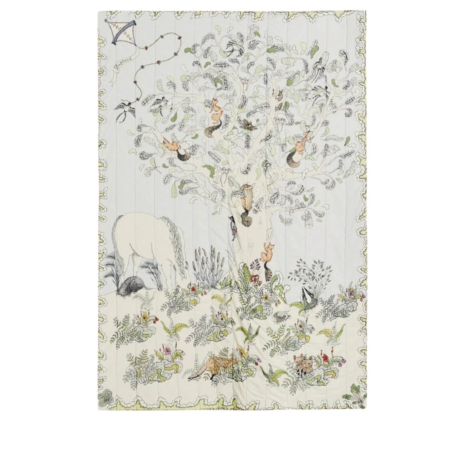 Reversible Quilted Blanket Enchanted Forest