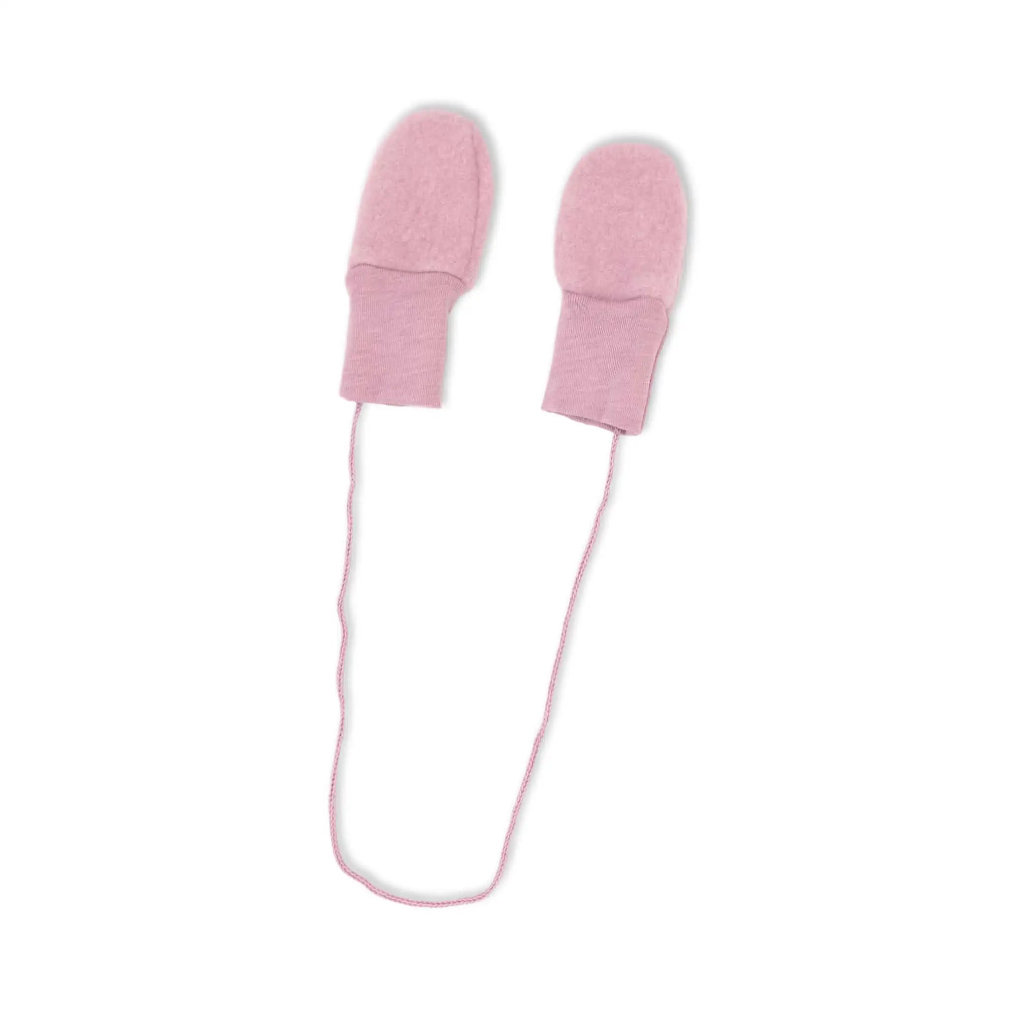 Wool Baby Mittens in rosenholz melange