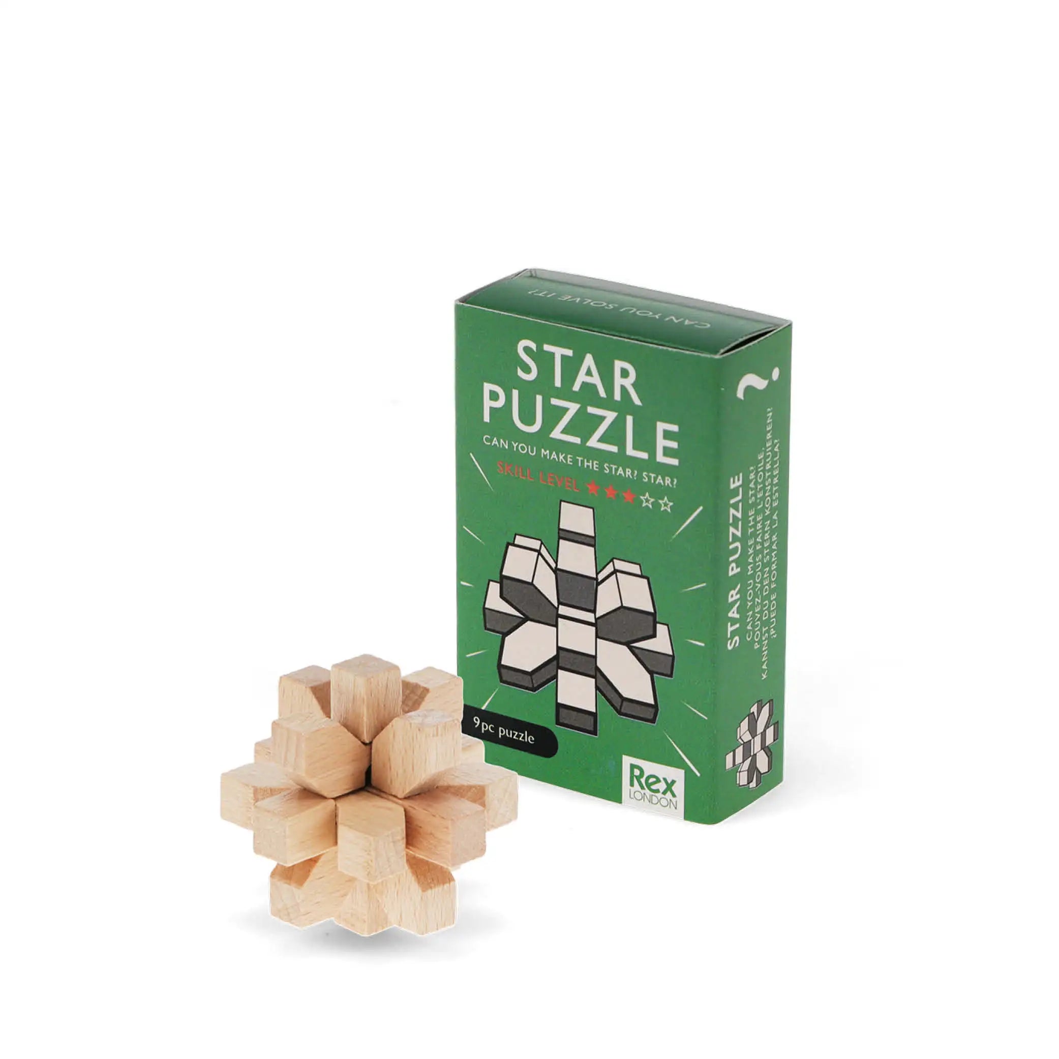 Mini Wooden Puzzle Star
