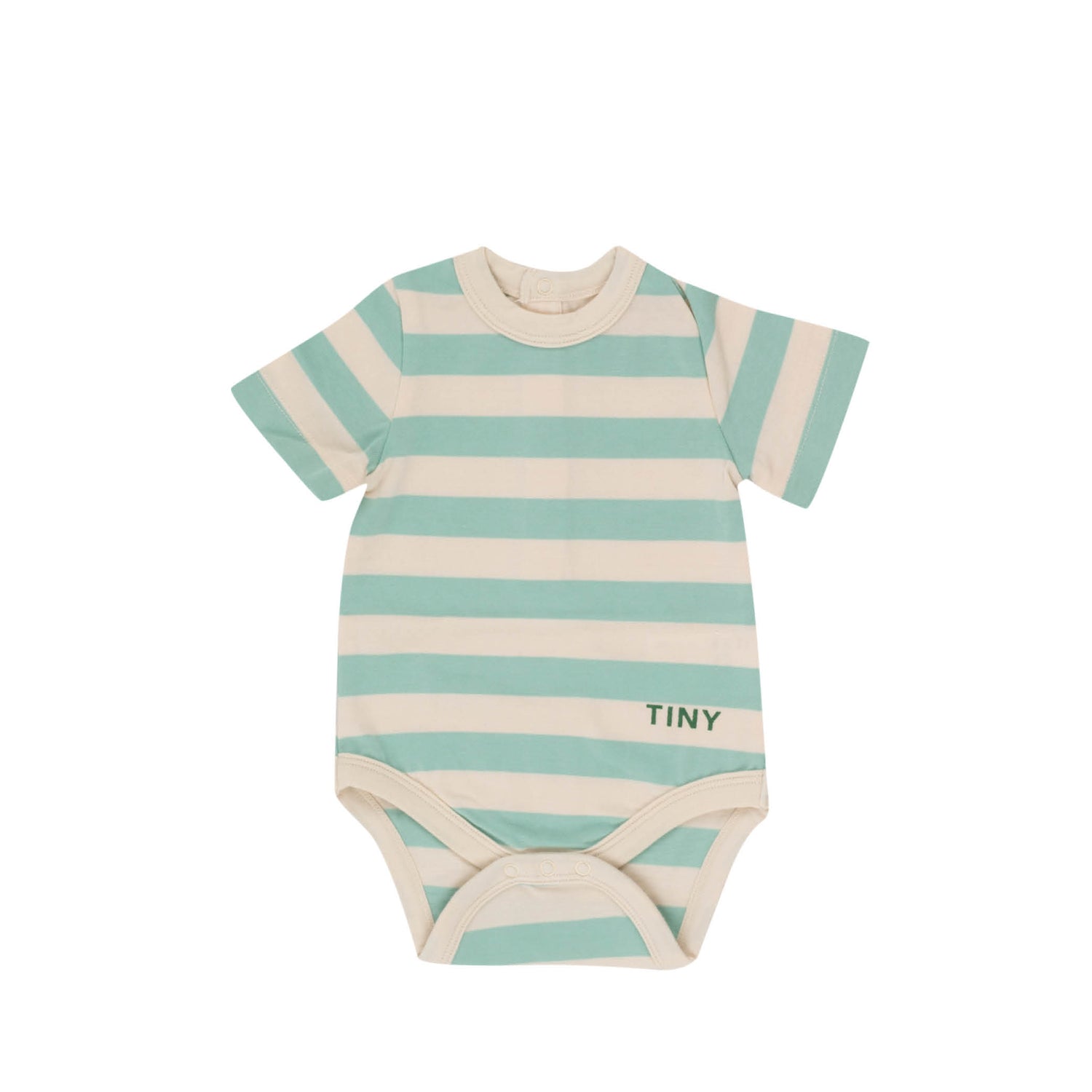 Baby Body emerald gestreift von Tiny Cottons