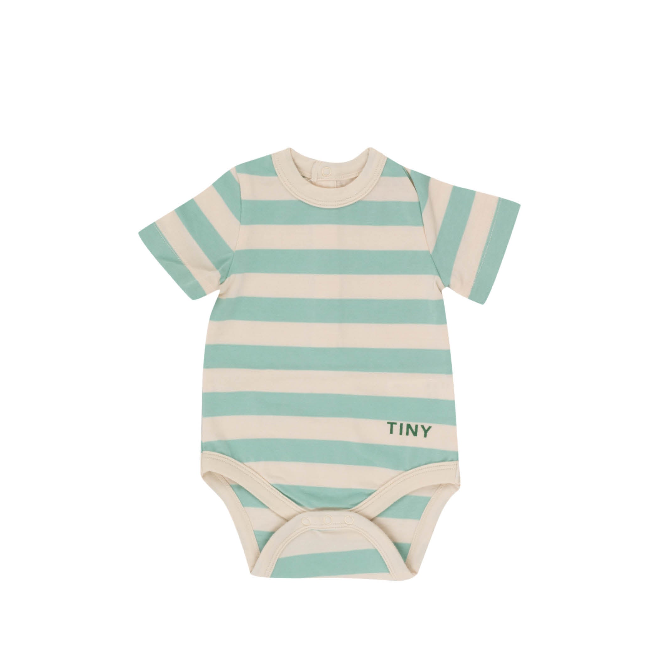 Baby Body emerald gestreift von Tiny Cottons