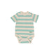Baby Body emerald gestreift von Tiny Cottons