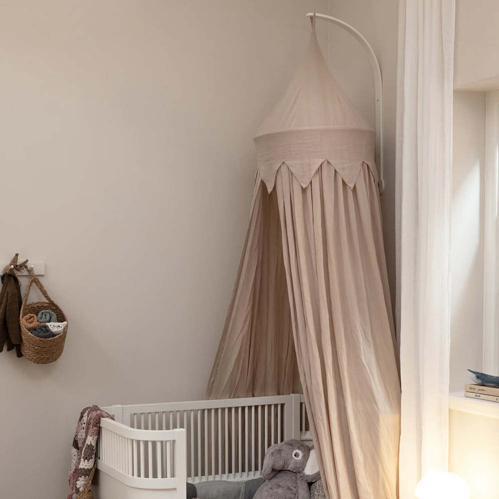 Wall Bracket for Bed Canopy in white