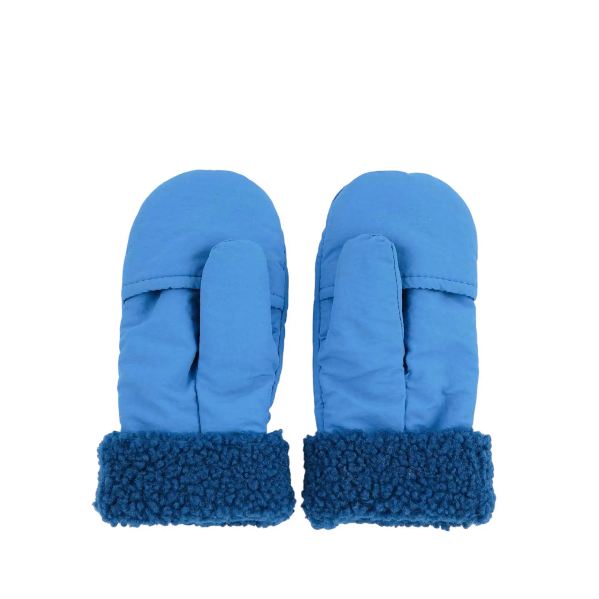 Gefütterte Fäustlinge in blau