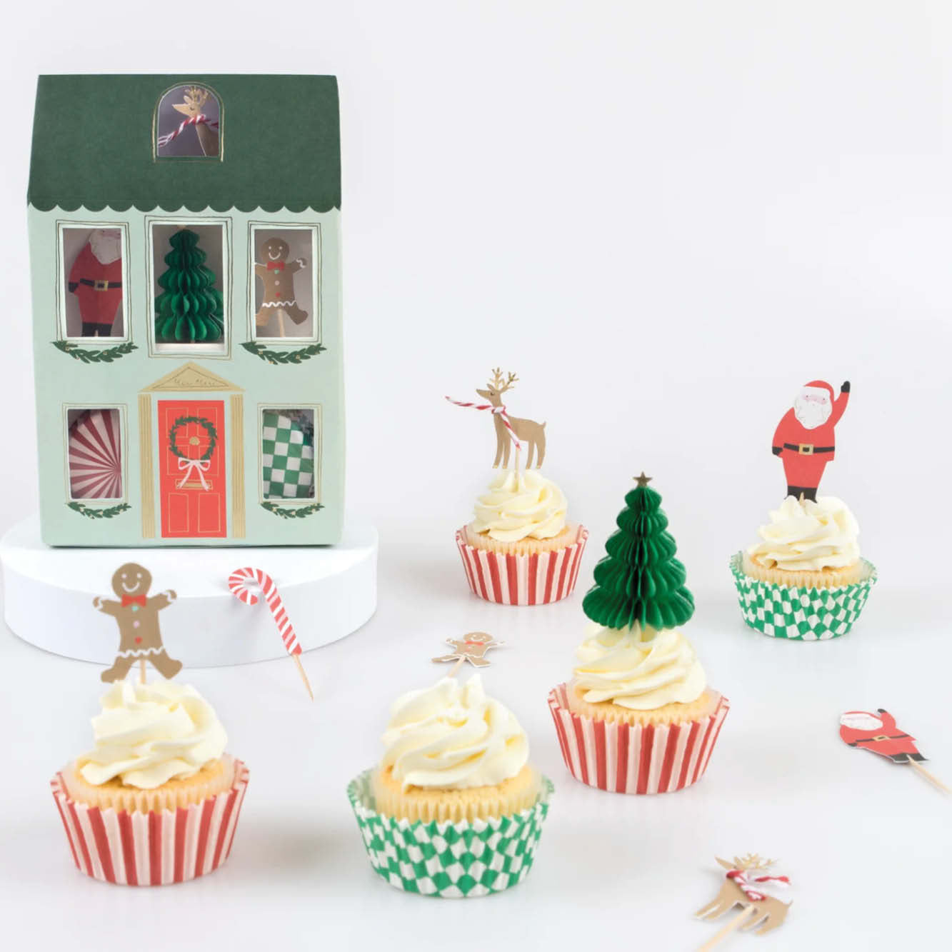 Festliches Haus Cupcake Dekoration