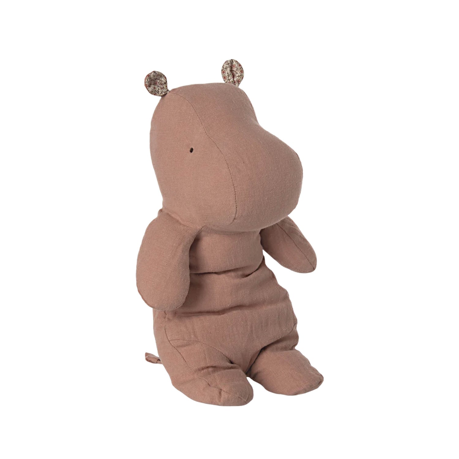 Cuddly Toy Hippo in old rose