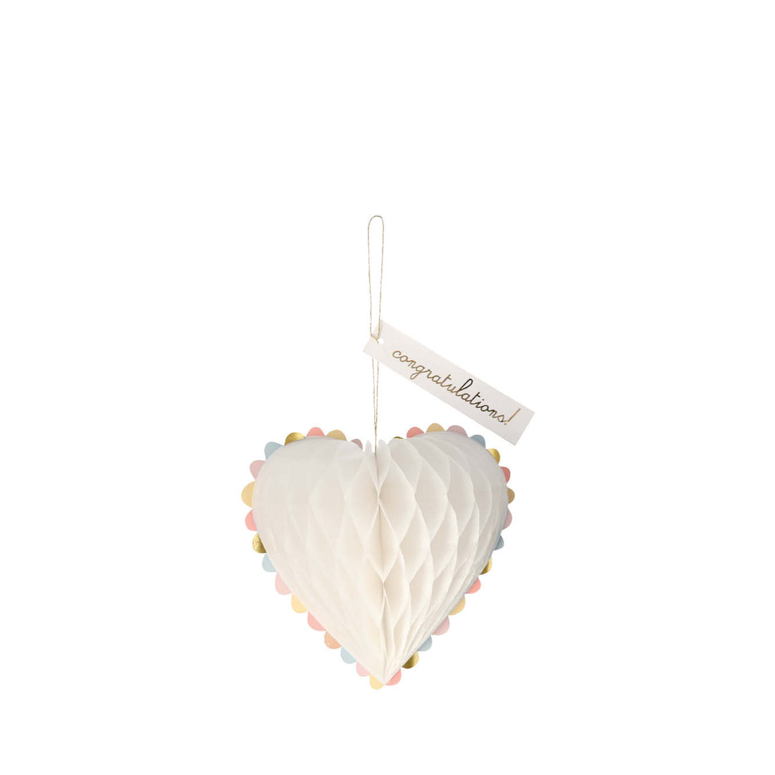 Wedding Heart Honeycomb Card