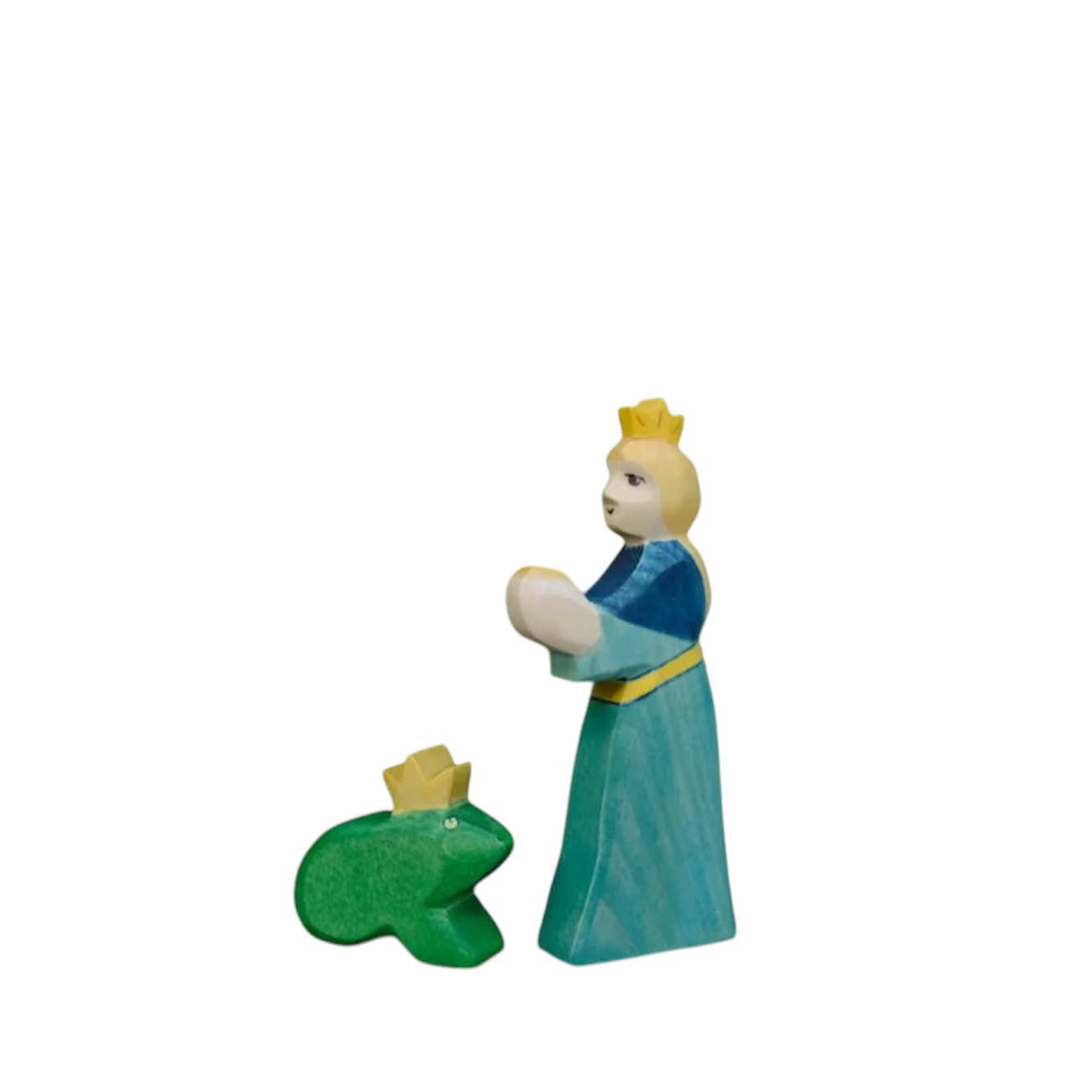 Holzfigur Prinzessin zum Froschkönig