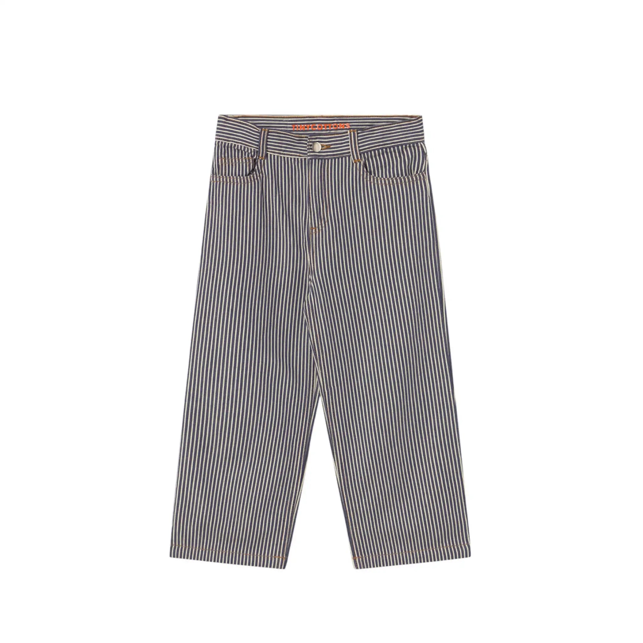 Jeans in blau/weiß gestreift