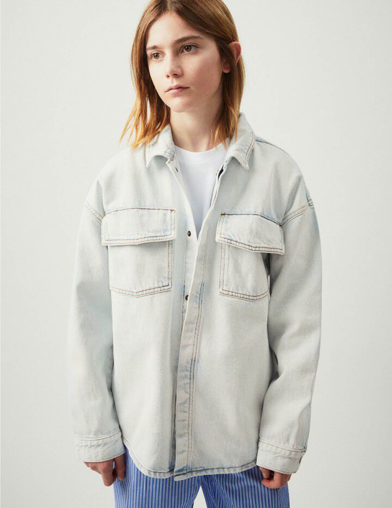 Jeanshemd Joybird in winter bleached