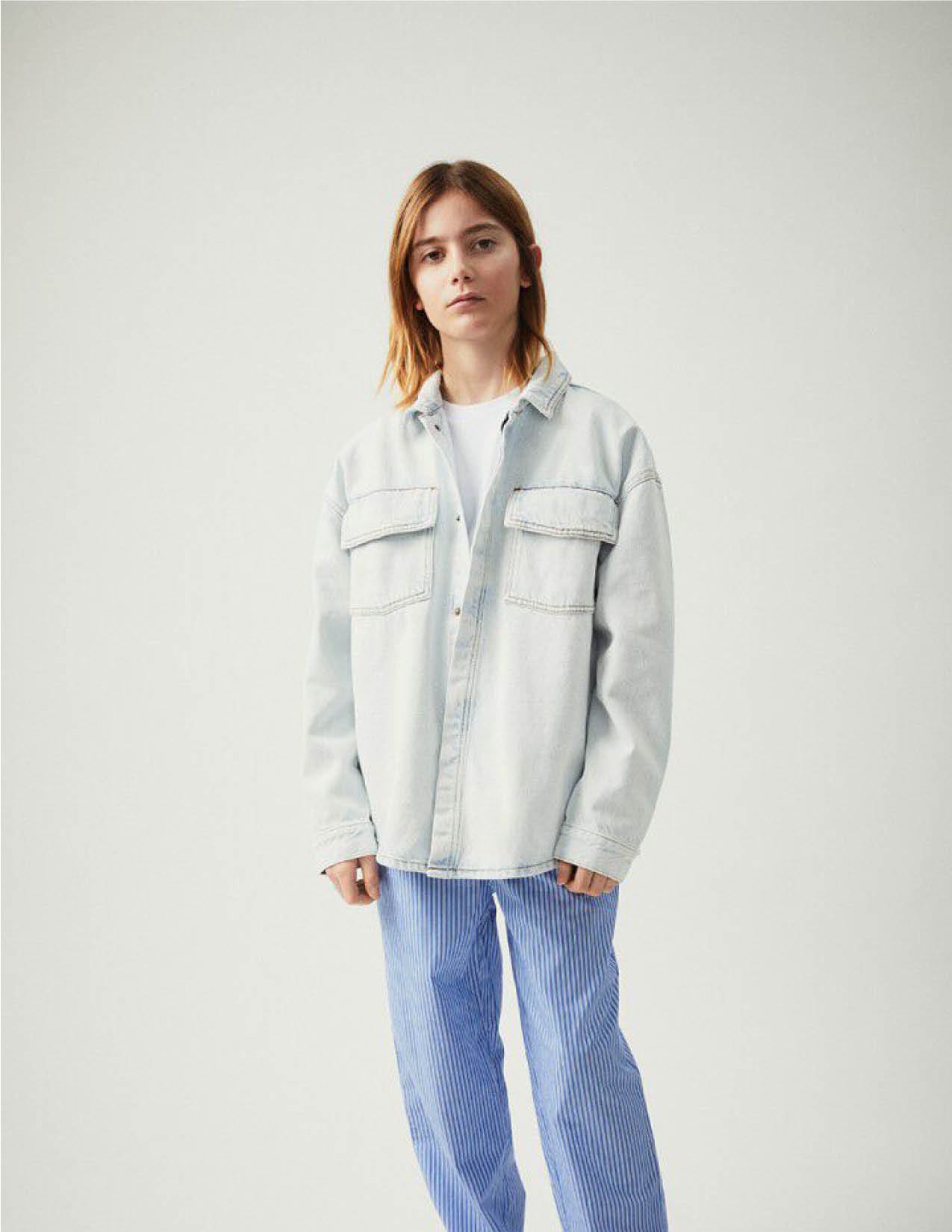 Jeanshemd Joybird in winter bleached