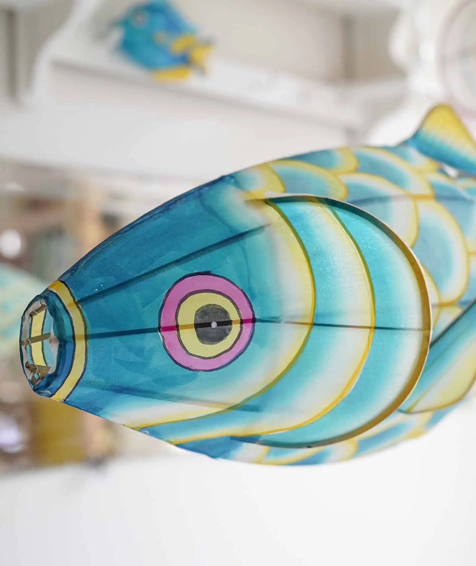 Karpfen Lampe in blau