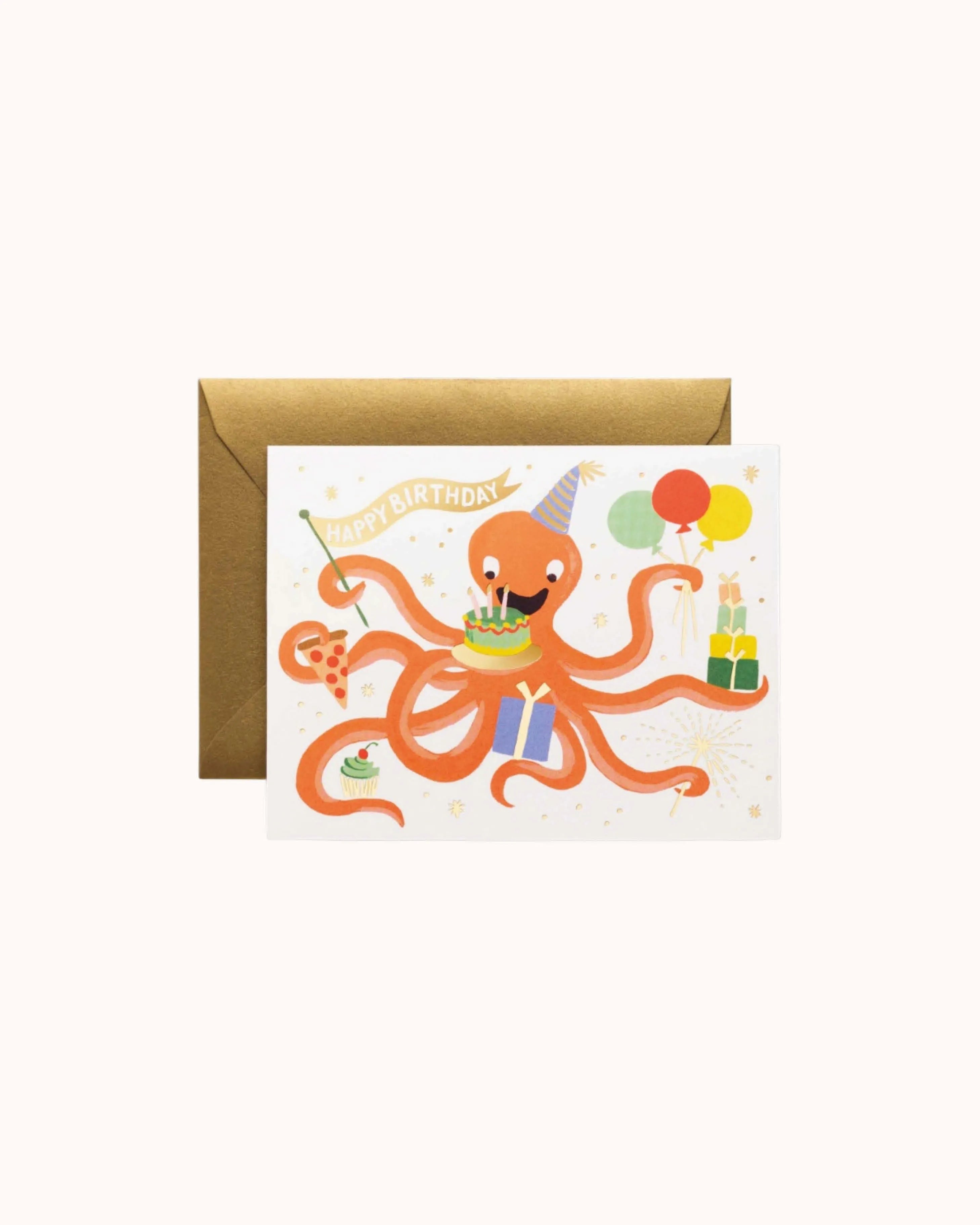 Octopus Birthday Card