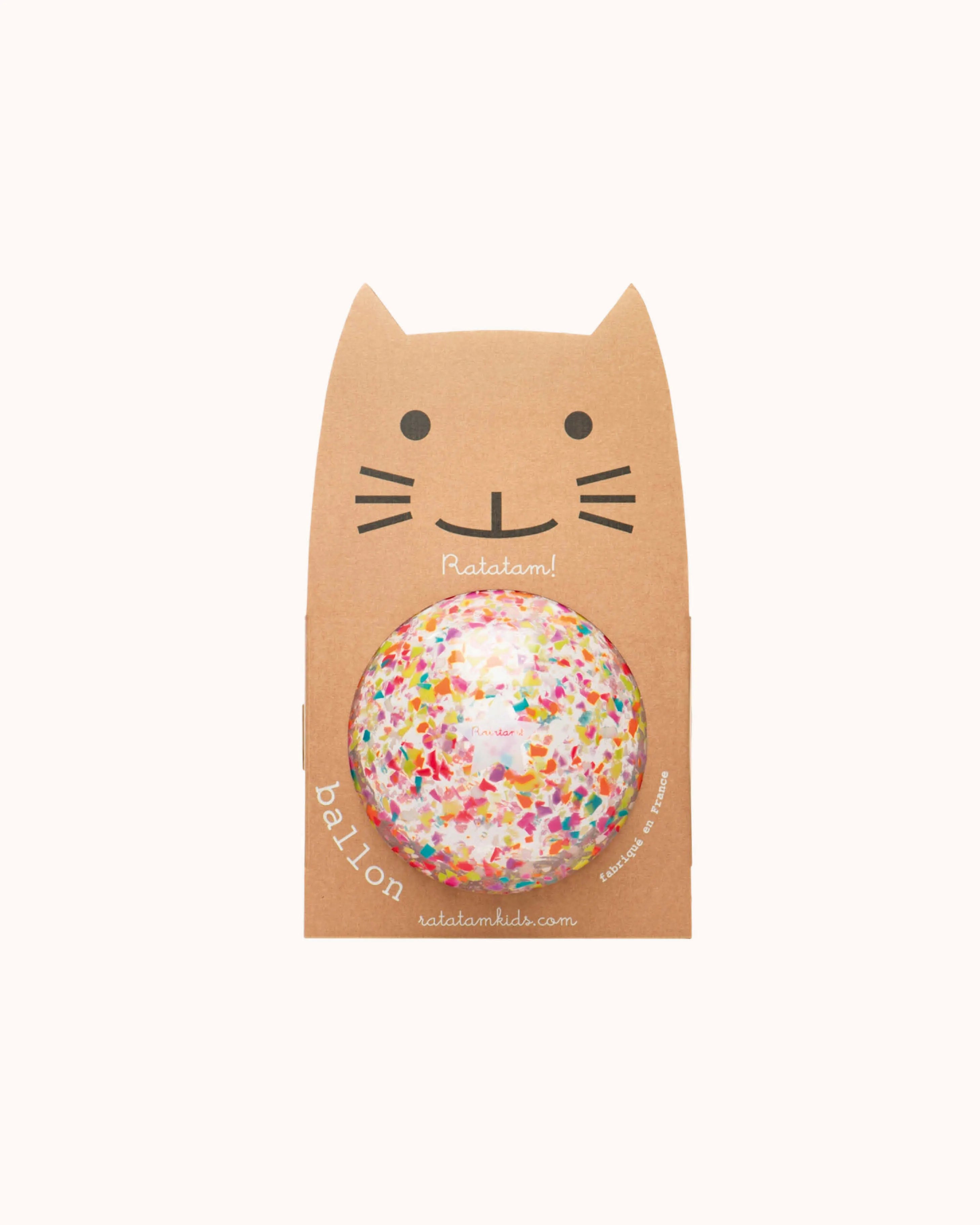 Katze Ball in Konfetti