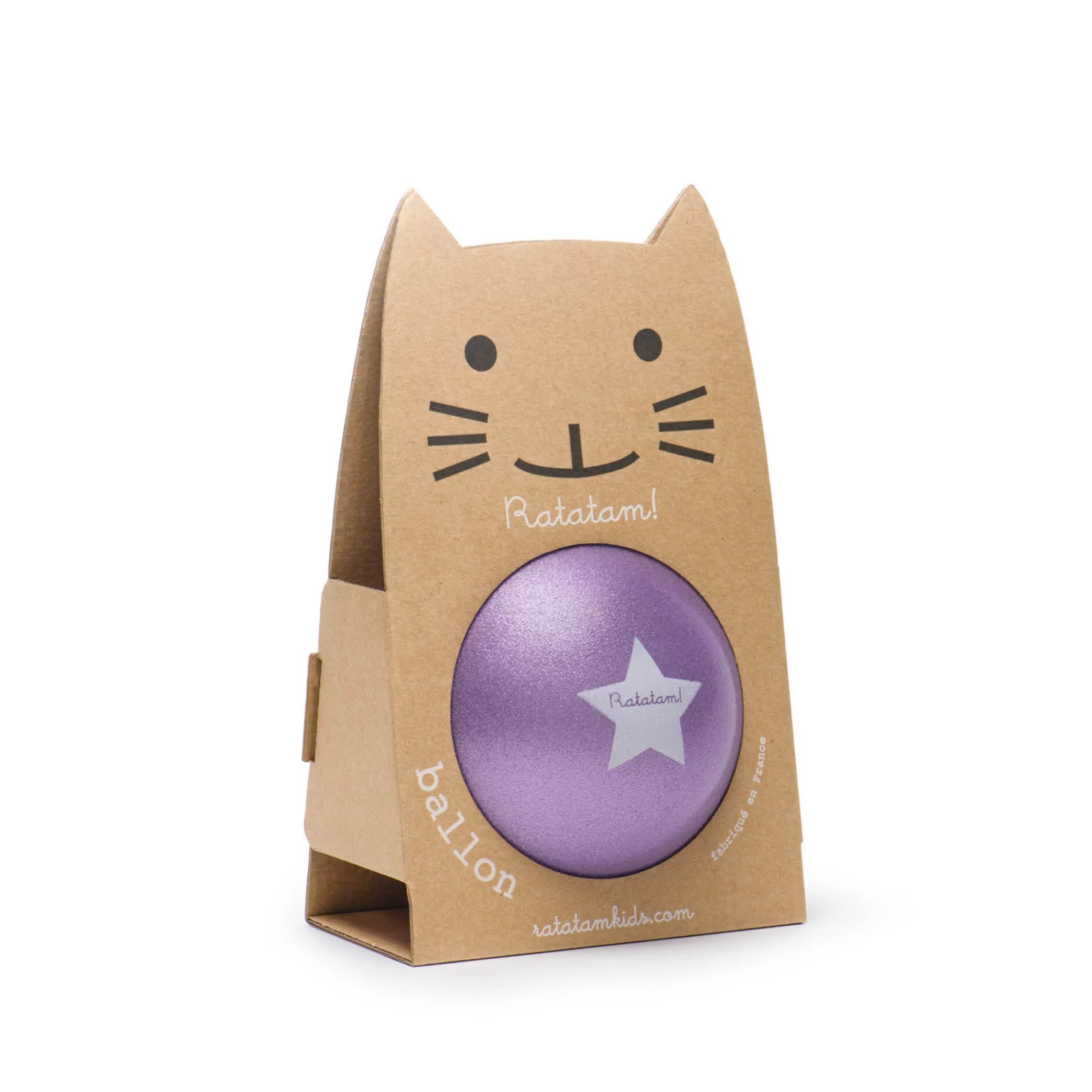 Katze Ball in lila