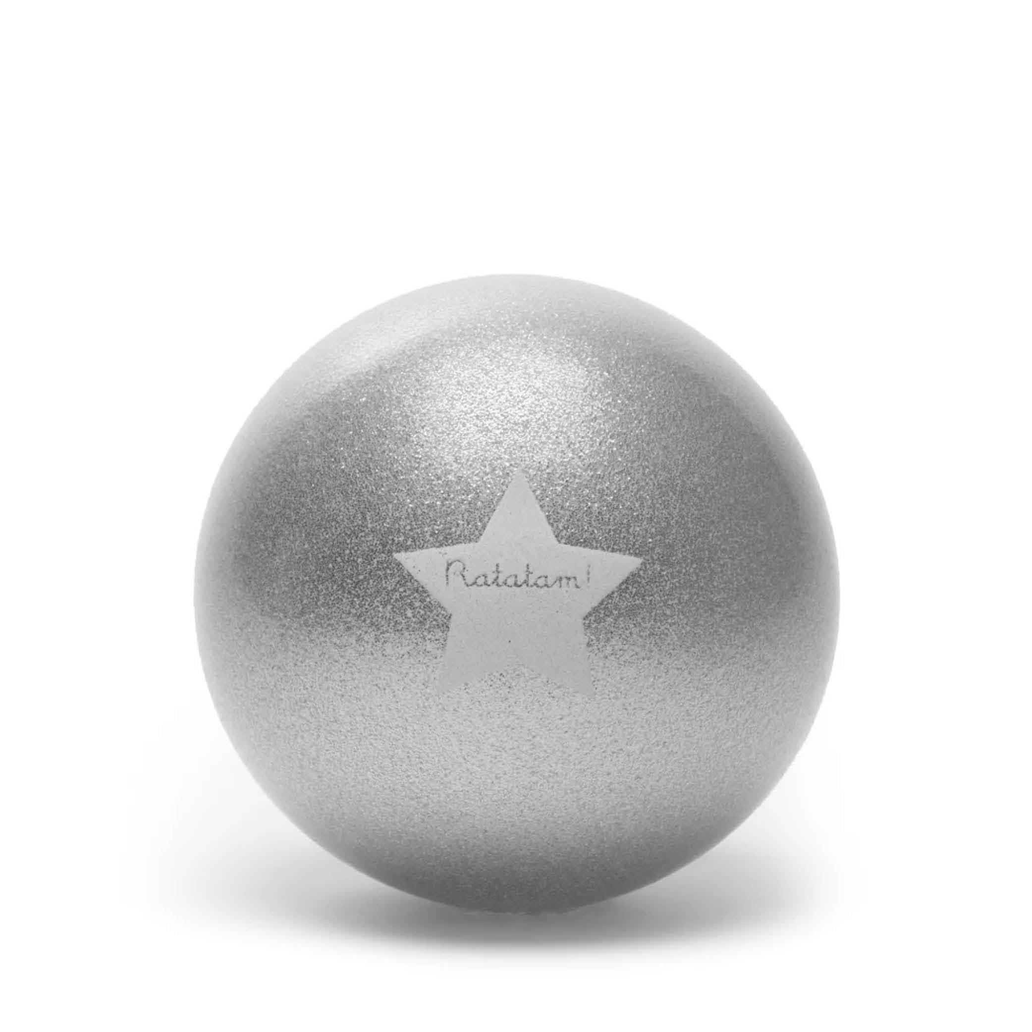 Katze Ball in silber