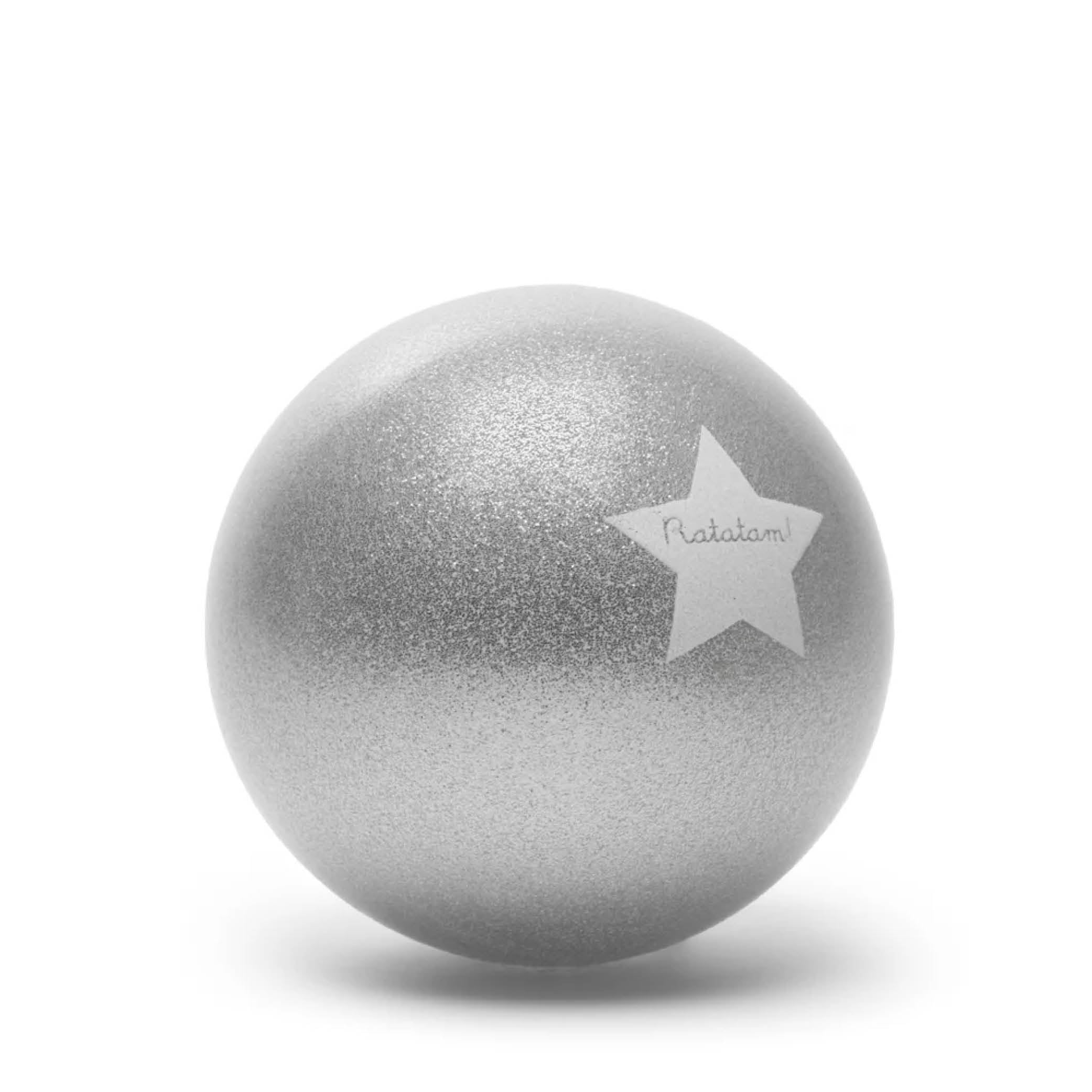 Katze Ball in silber
