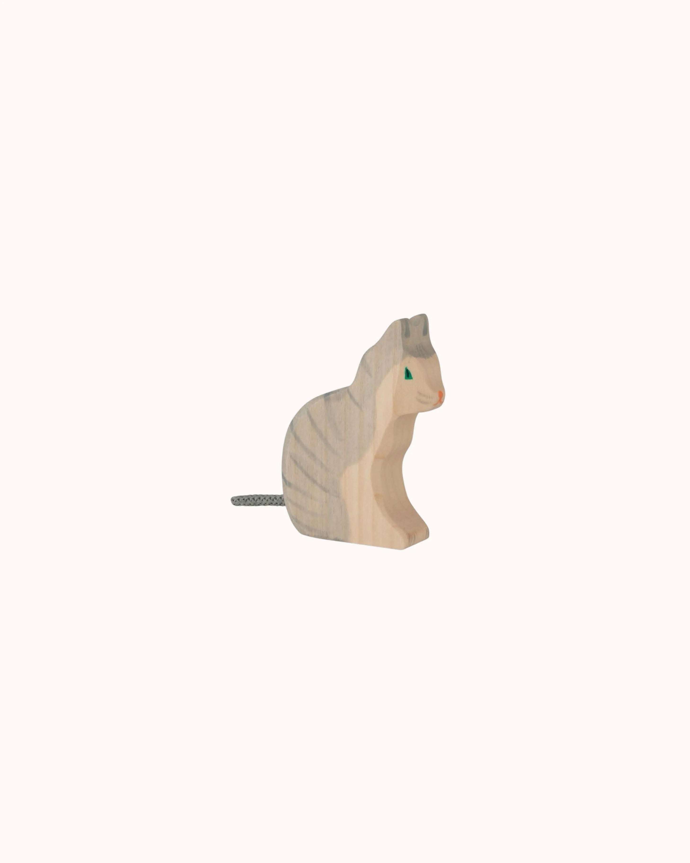 Wooden Figure sitting Cat