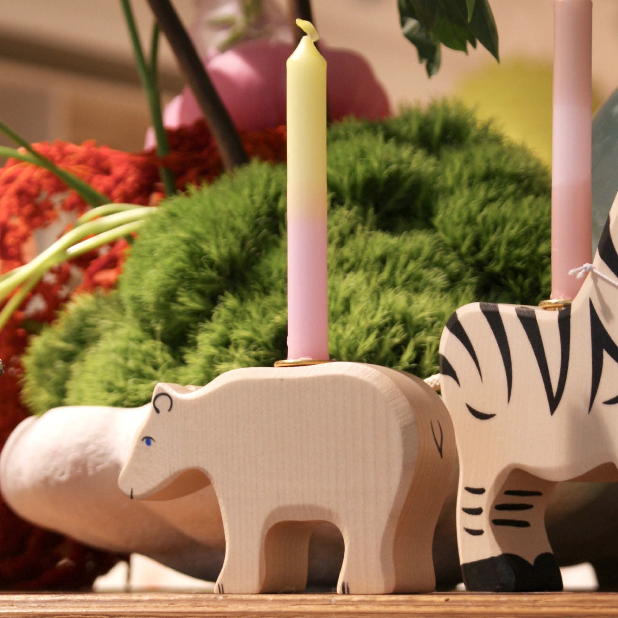 Candle Holder eating Polar Bear