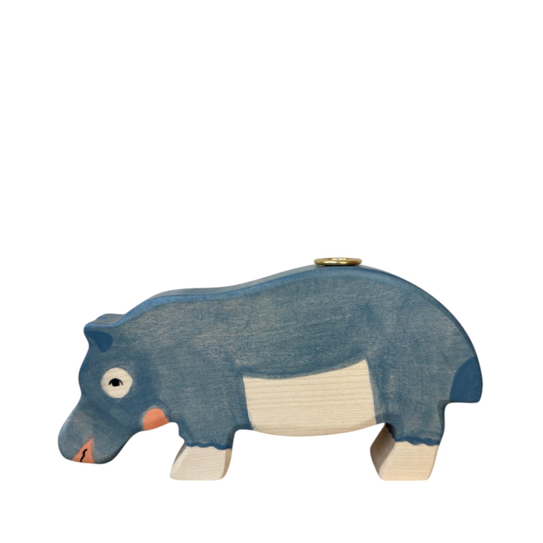 Kerzenhalter Holz Nilpferd