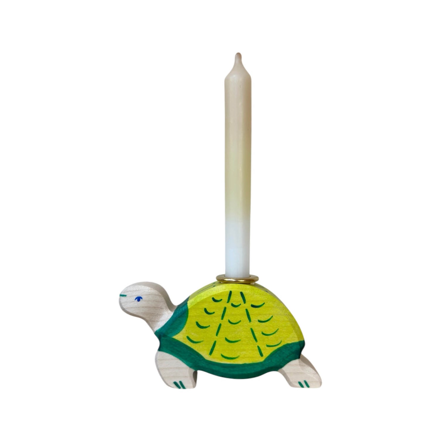 Candle Holder Green Turtle
