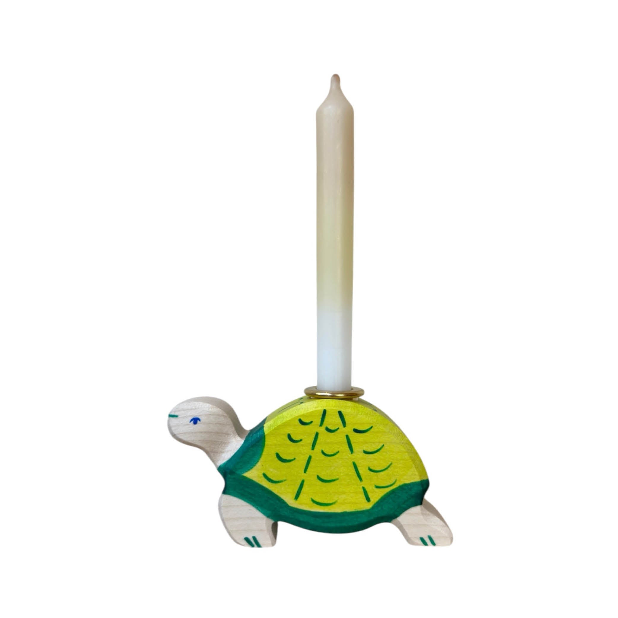 Candle Holder Green Turtle