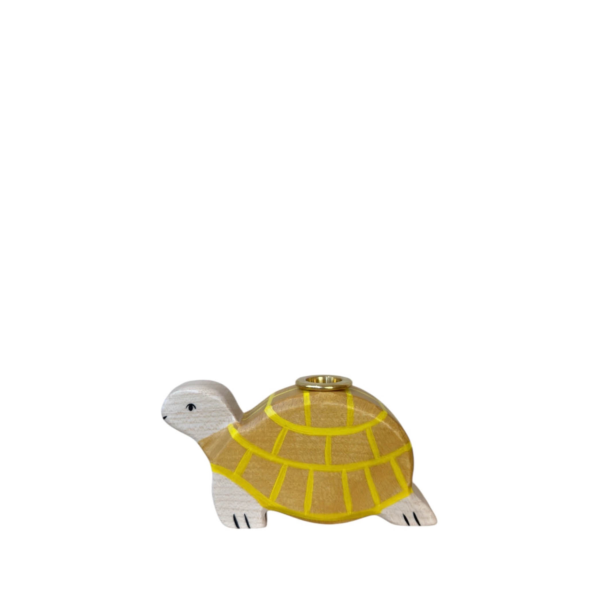 Candle Holder Yellow Turtle