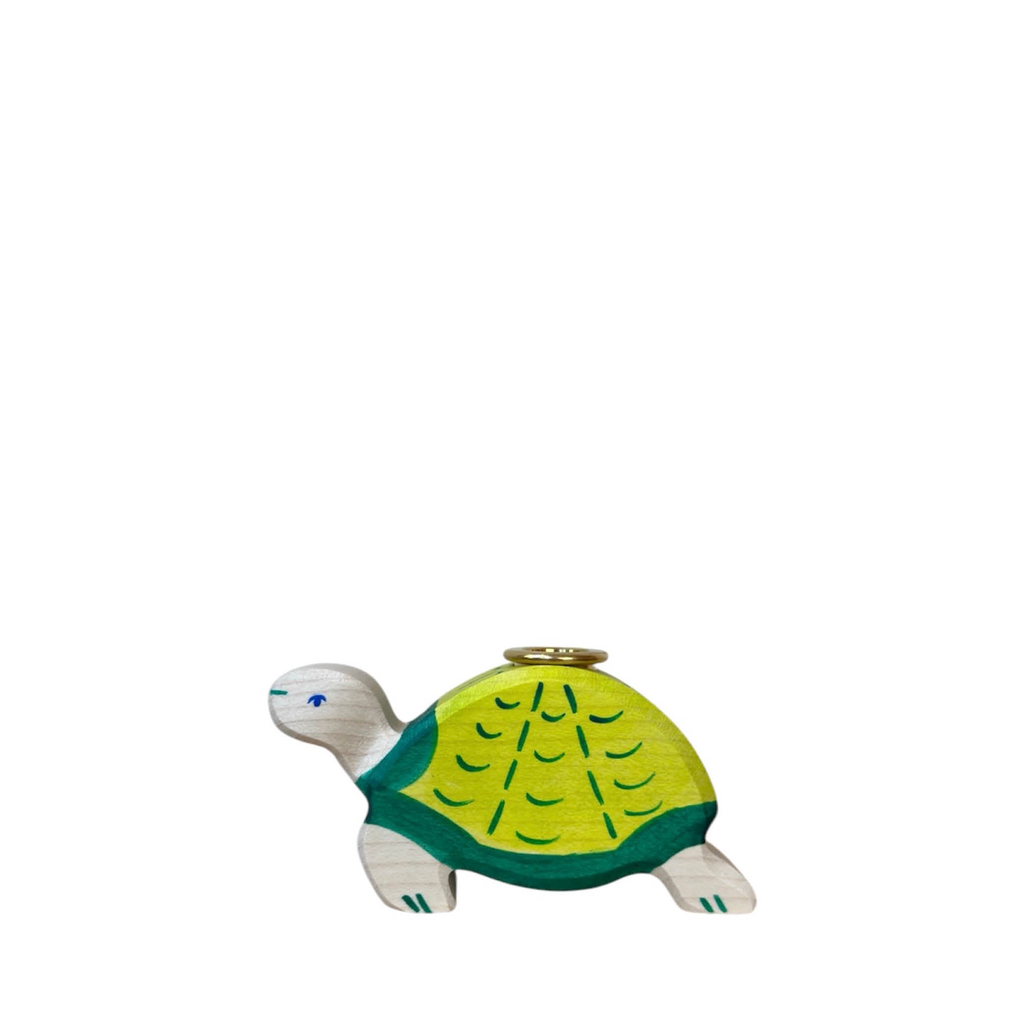 Candle Holder Green Turtle