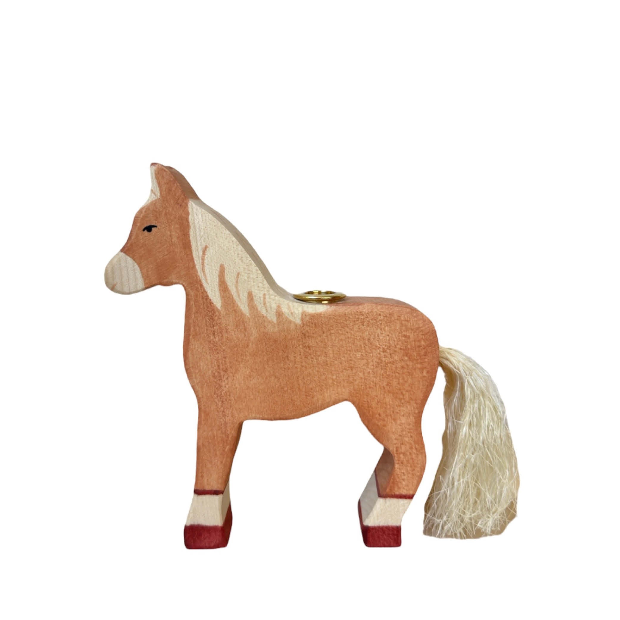 Candle Holder light brown Horse