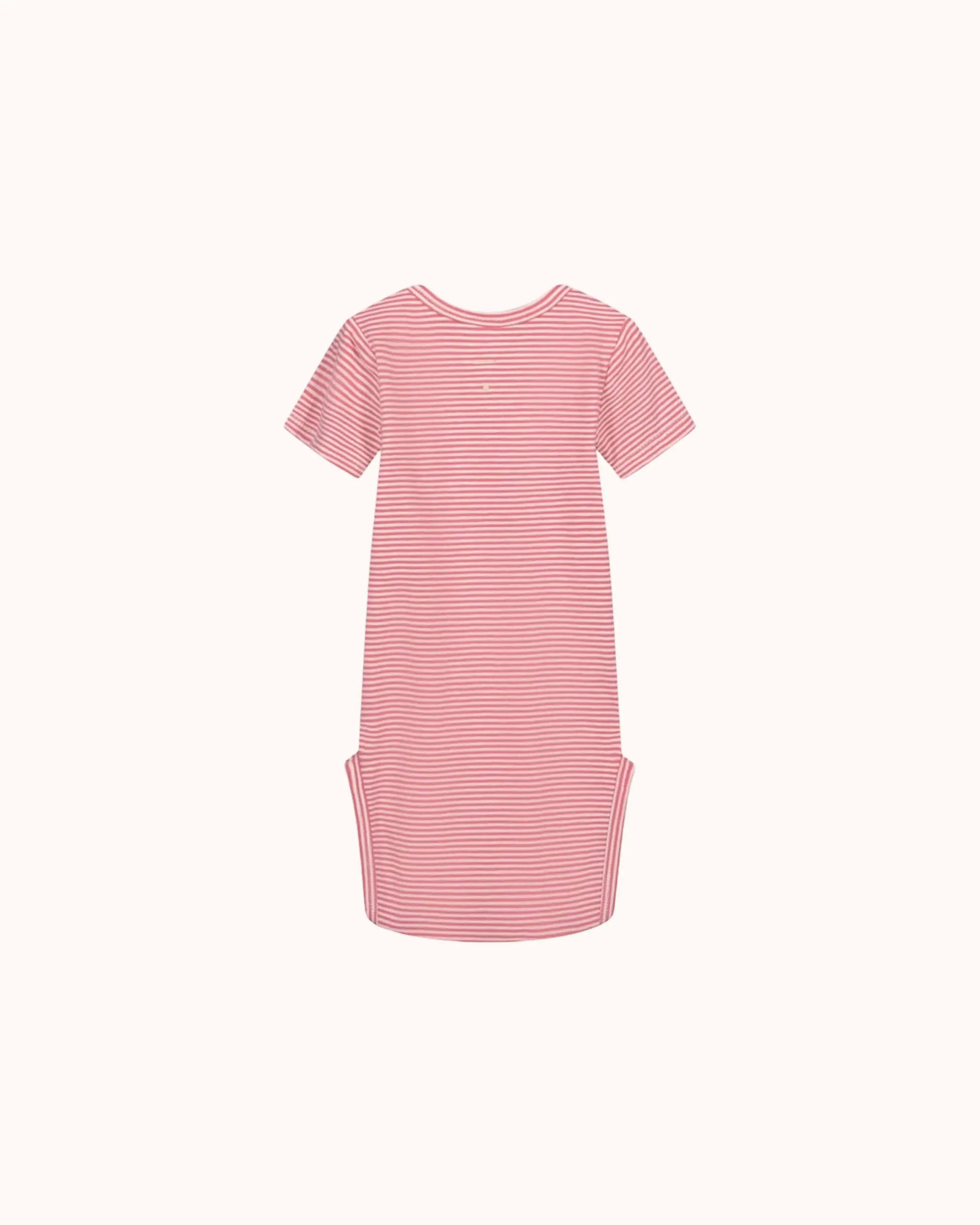 Short-sleeved Baby Body in cherry/cream