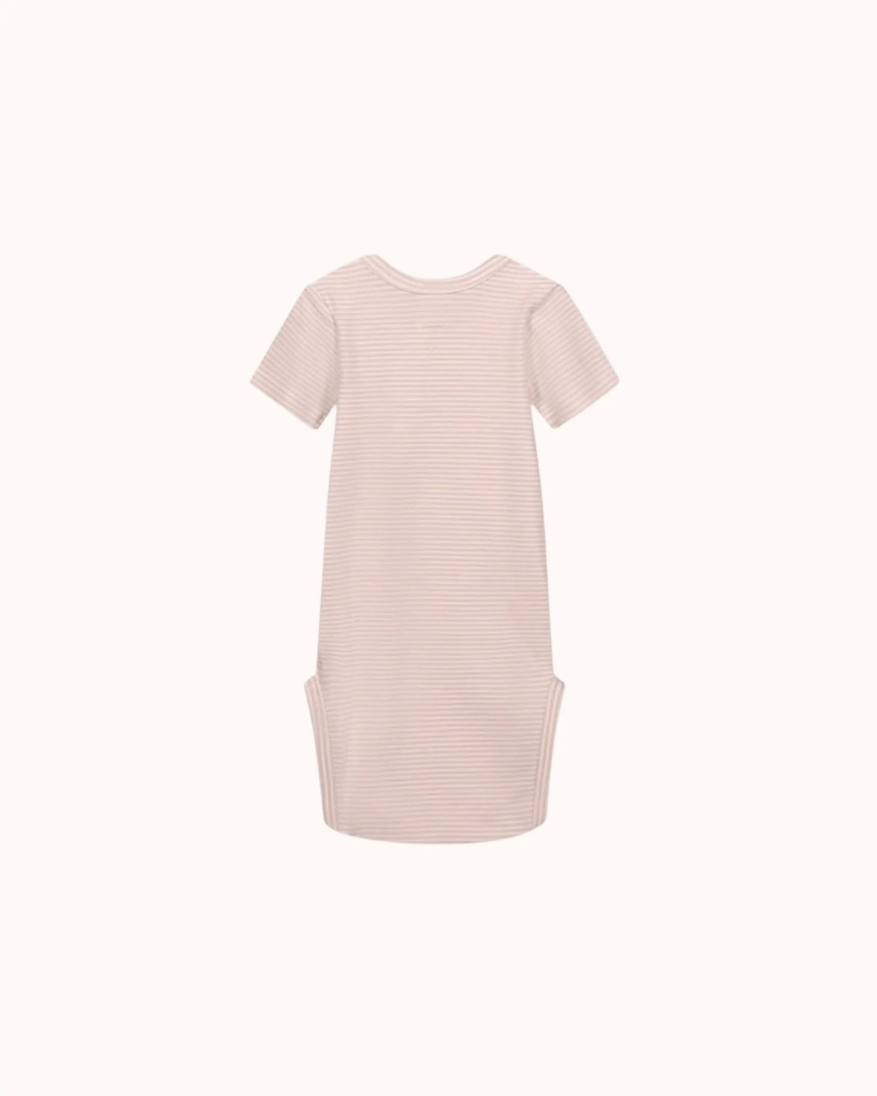 Short-sleeved Baby Body in faded pink/cream