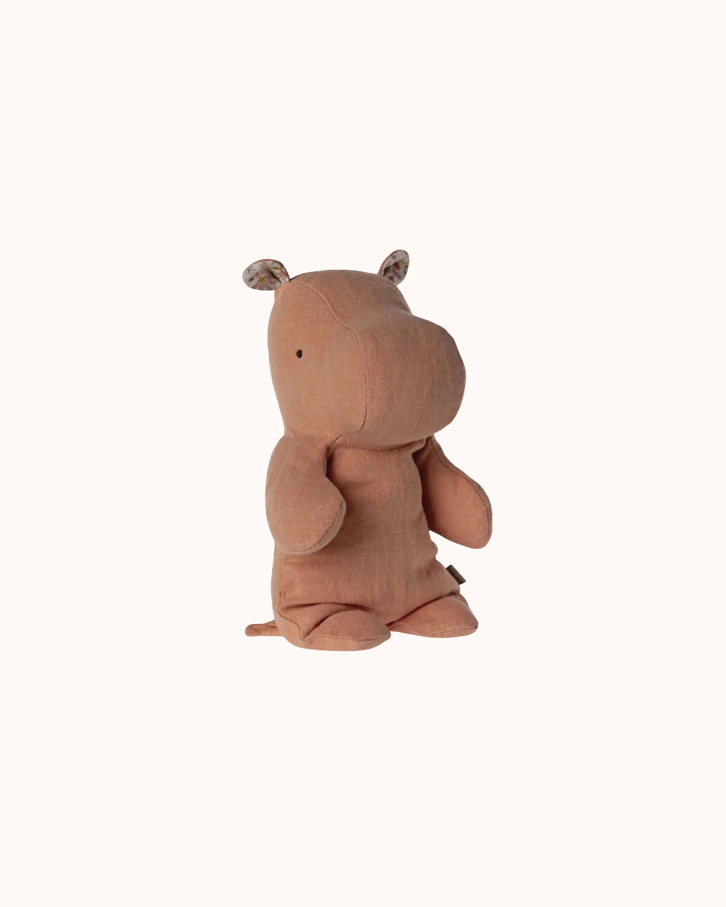 Kleines Nilpferd Kuscheltier in apricot