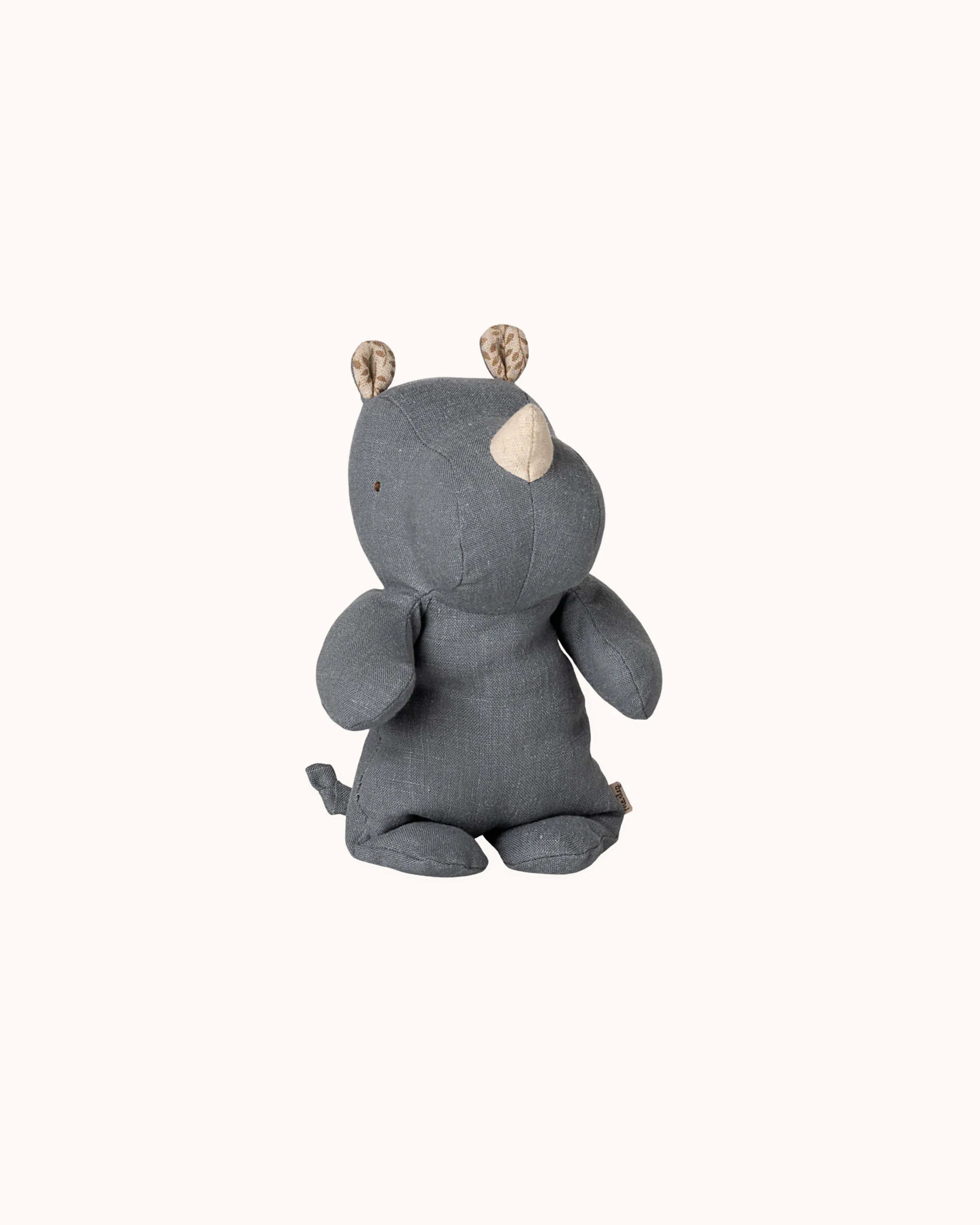 Kleines Nashorn Kuscheltier in dusty blue