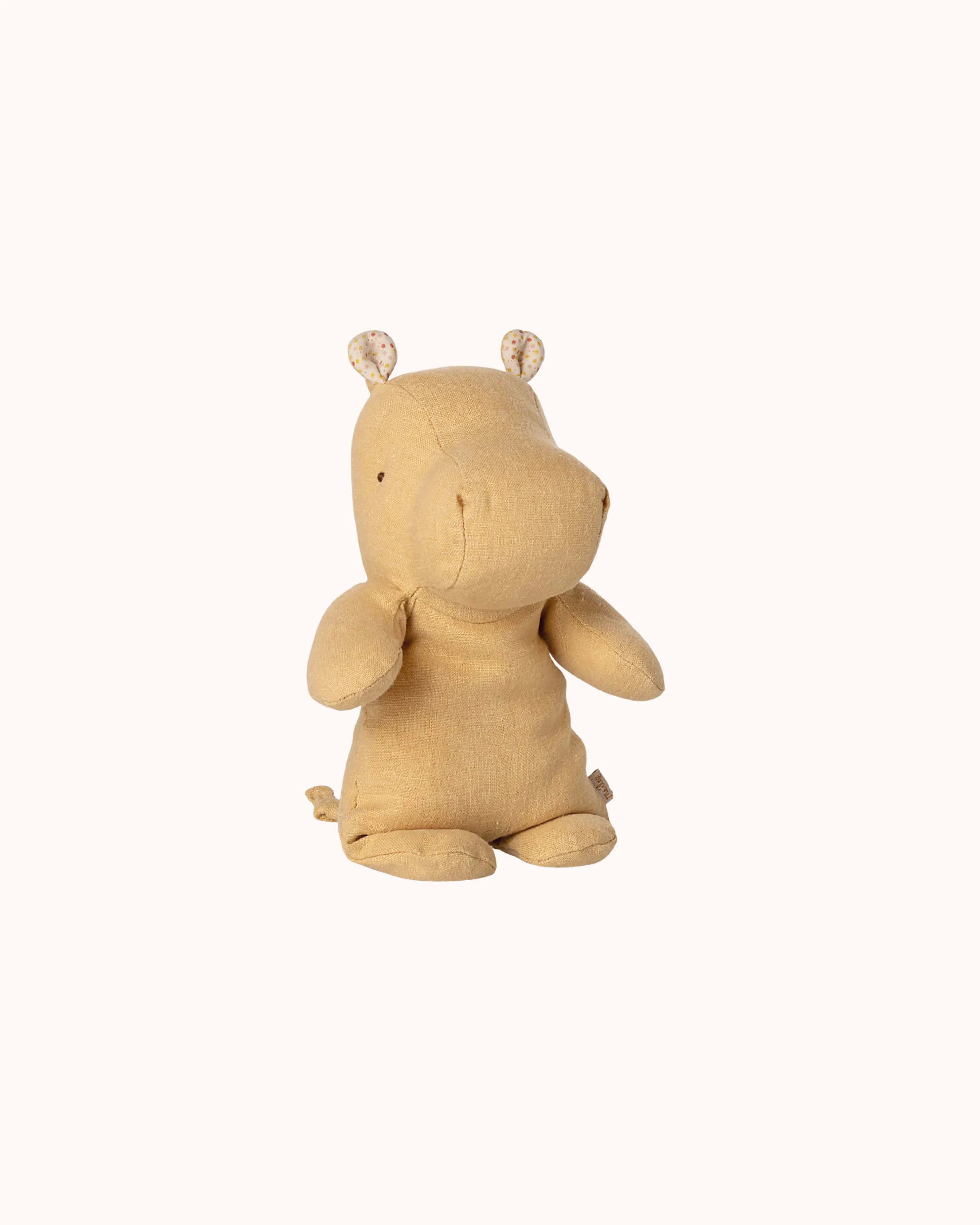 Kleines Nilpferd Kuscheltier in cremegelb