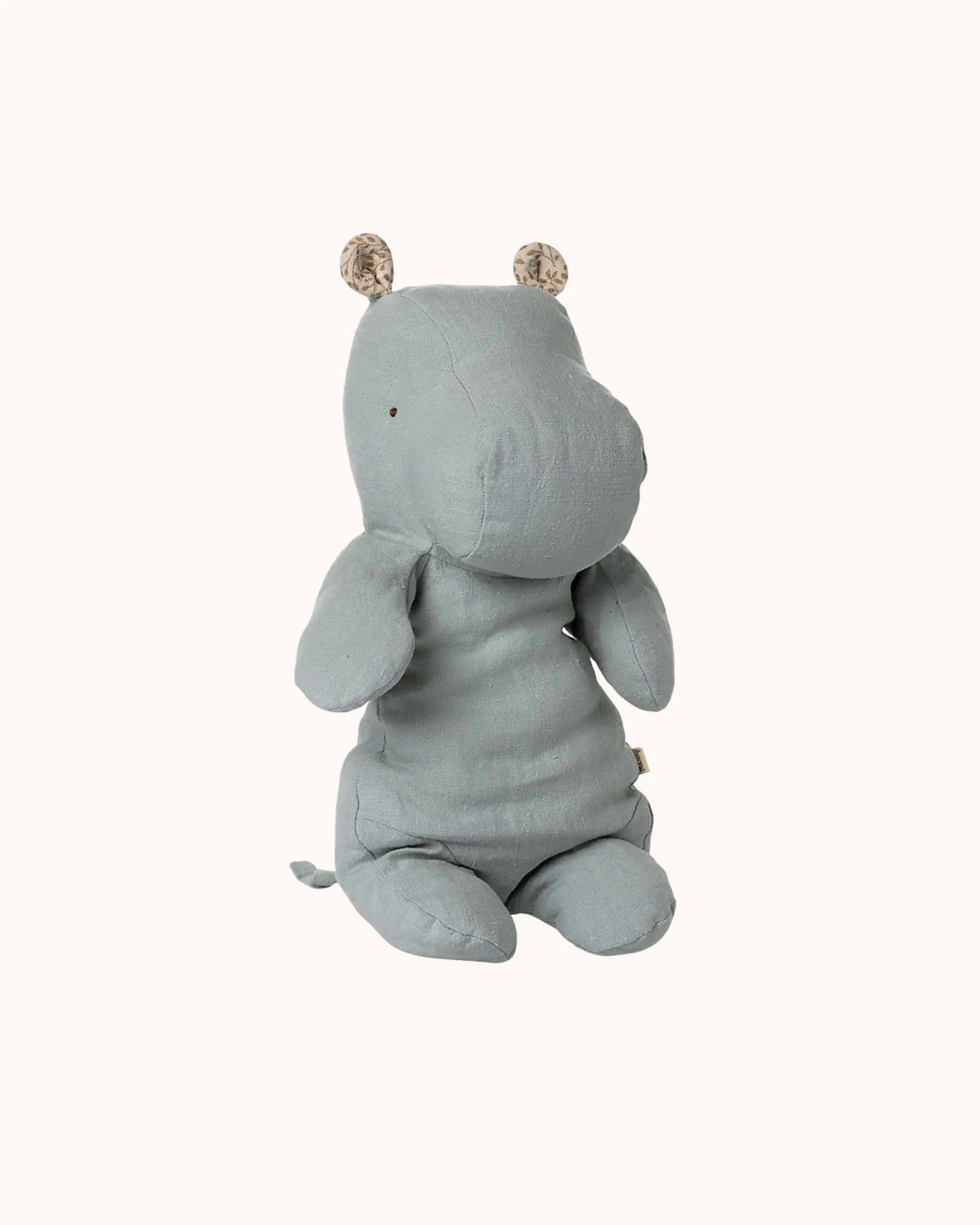 Nilpferd Kuscheltier in blaugrau