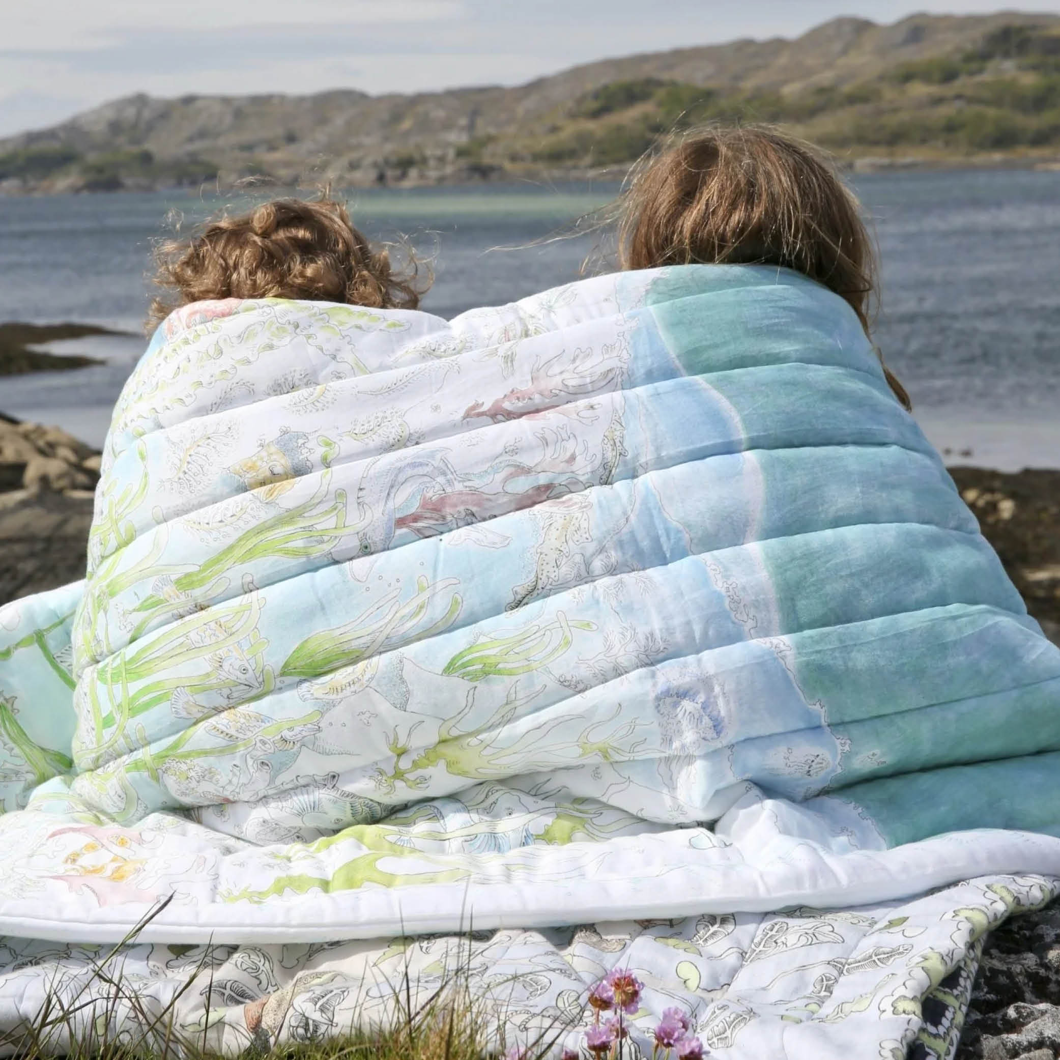 Reversible Quilted Blanket Legends Of The Sea