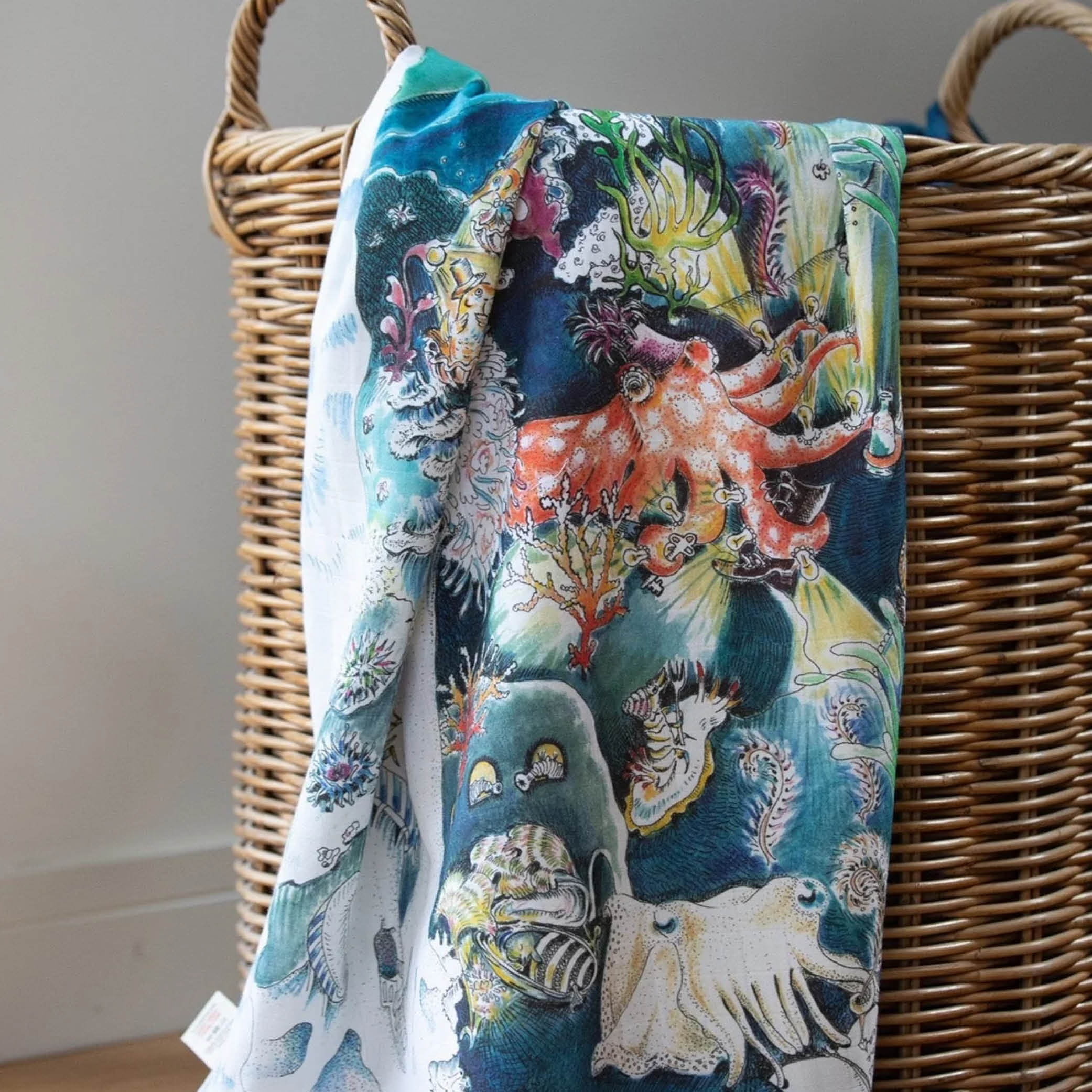Reversible Baby Muslin Legends Of The Sea