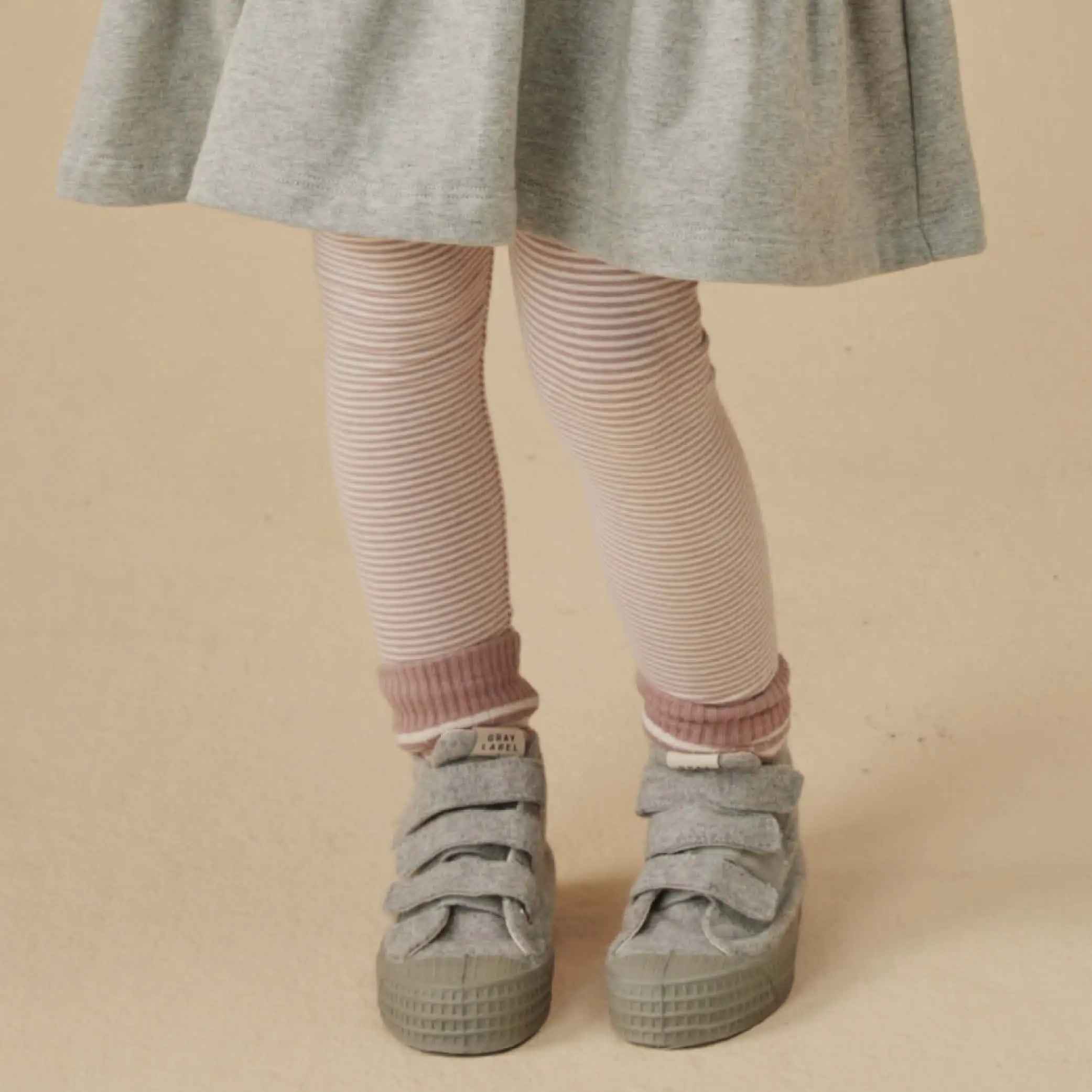 Leggings in berry/cream