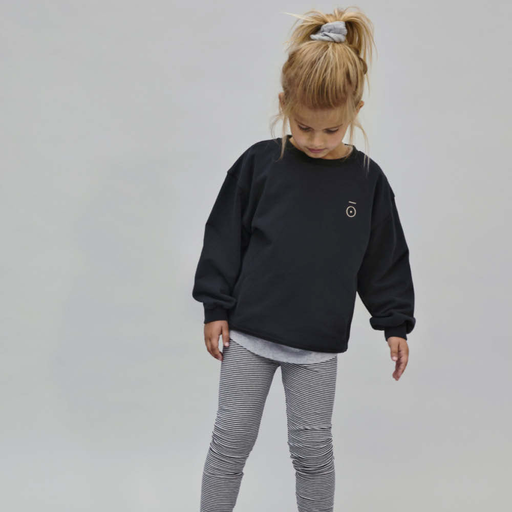 Leggings in nearly black/cream