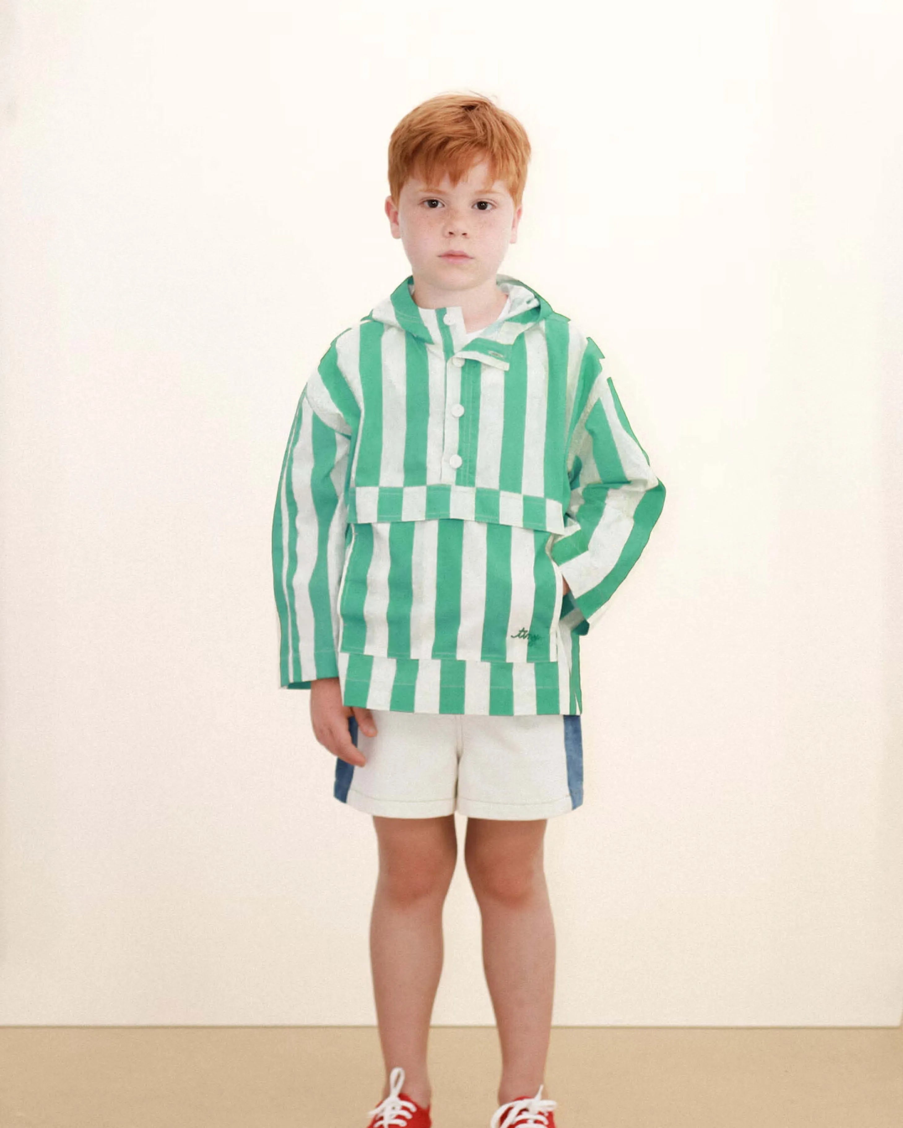 Light Jacket in emerald striped