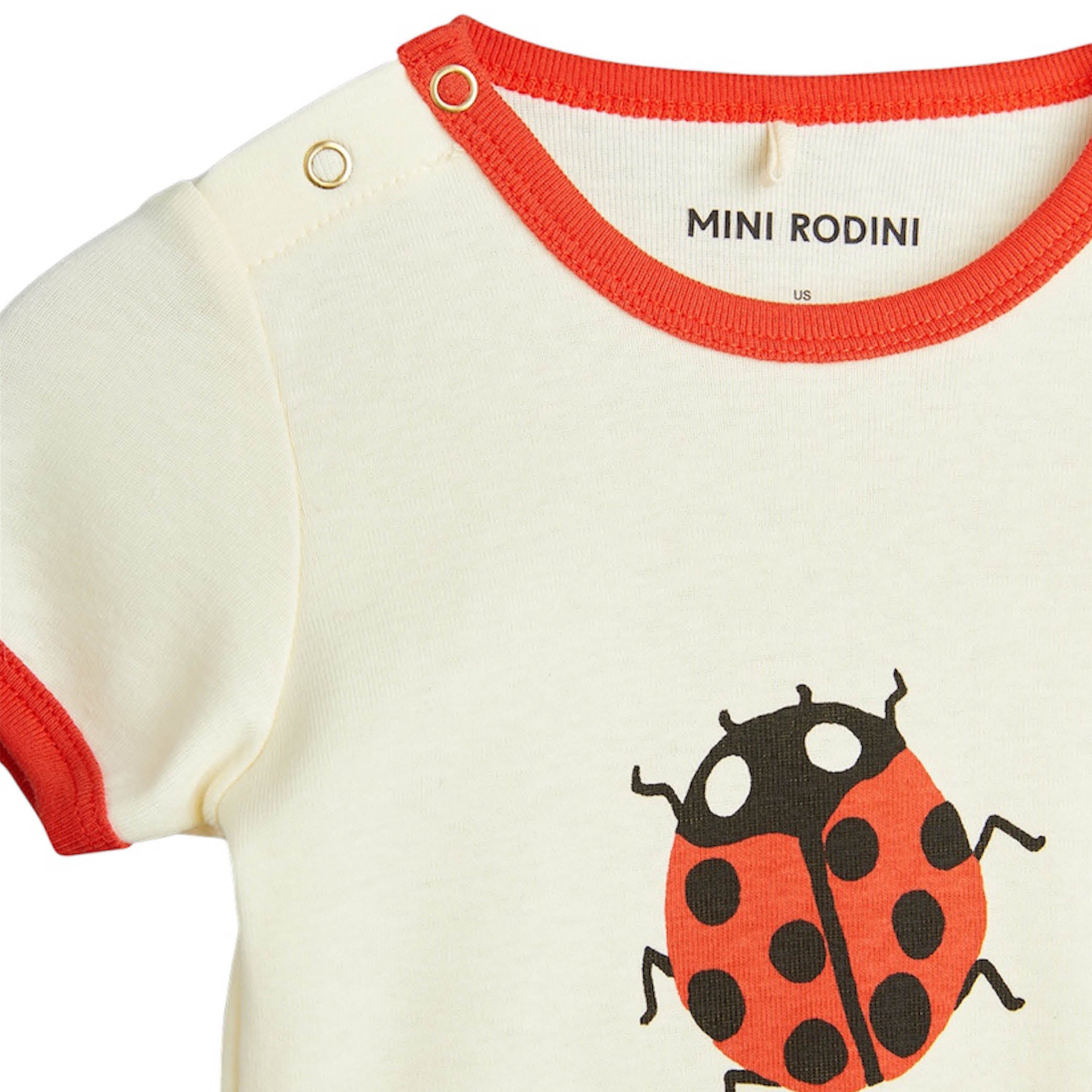 Kurzärmliger Baby Body Marienkäfer