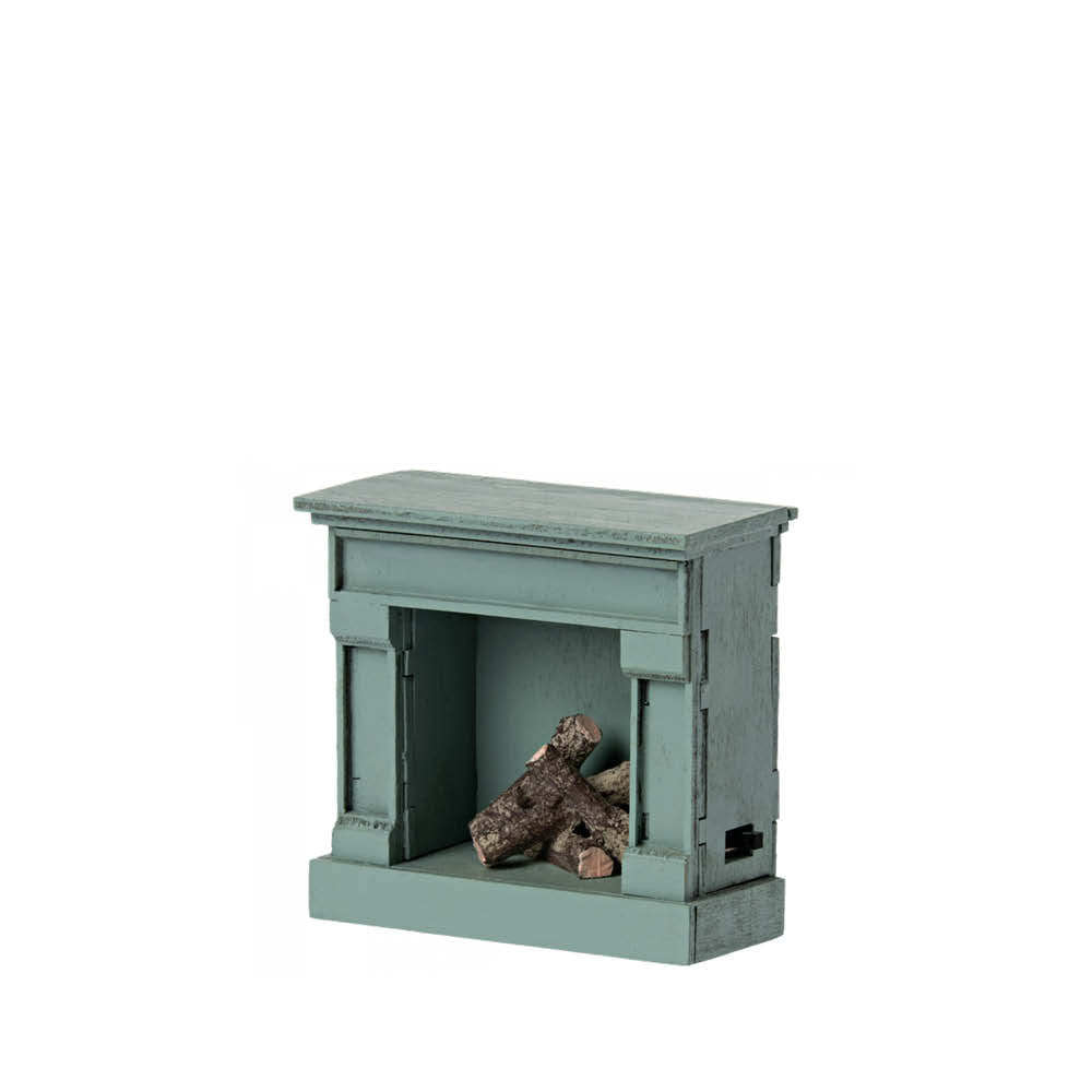 Mäuse Kamin in vintage blue