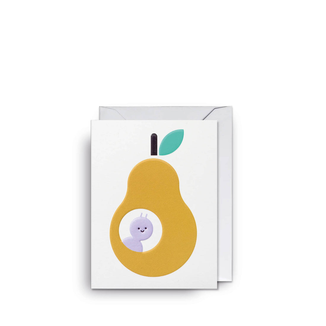 Pear & Worm Mini Card
