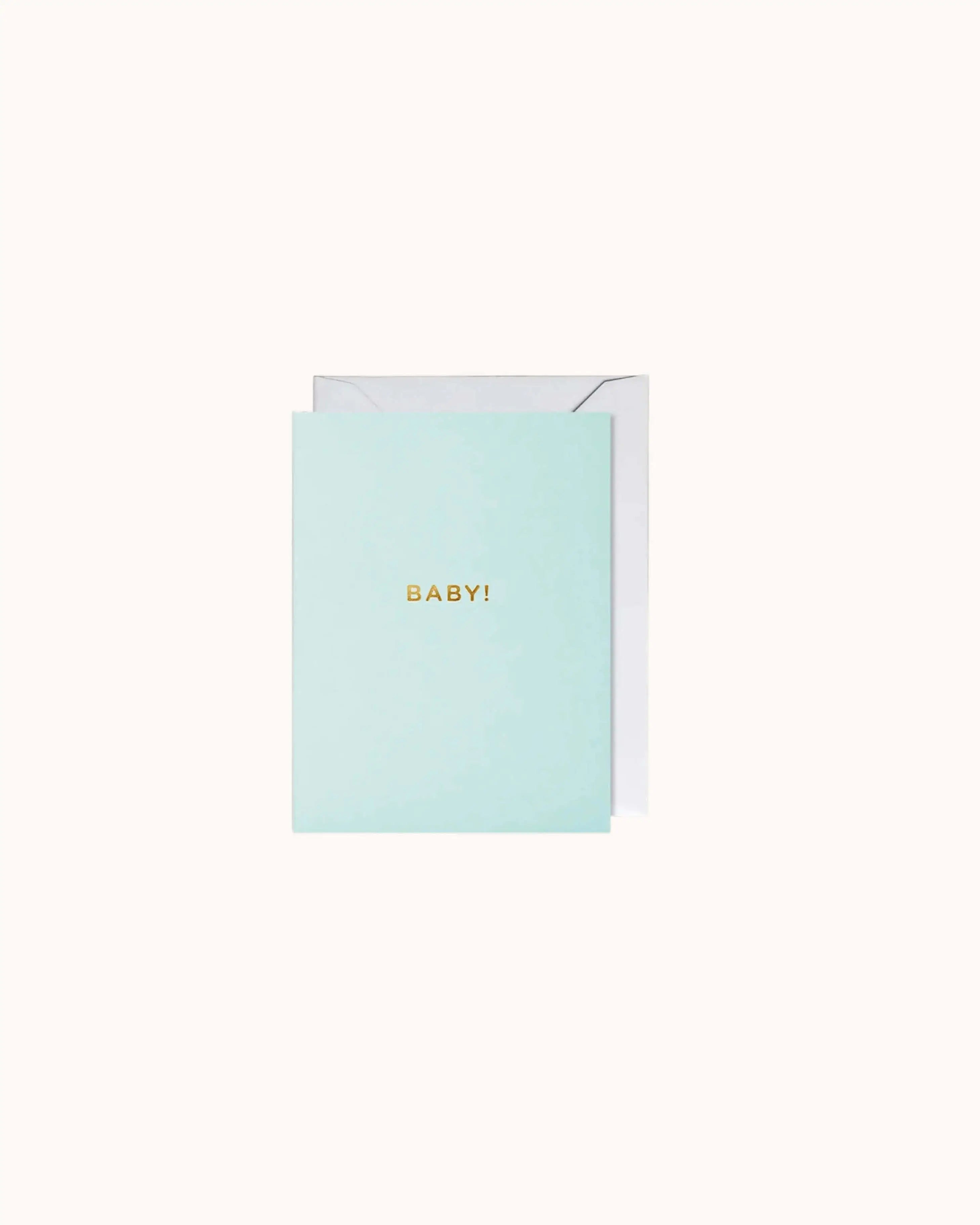 Baby! pastel blue Mini Karte