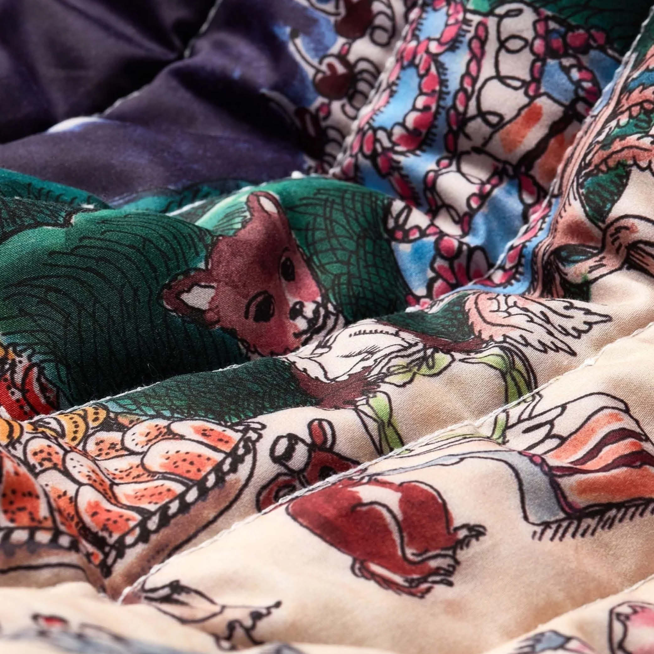 Reversible Quilted Blanket Once Upon a Feast