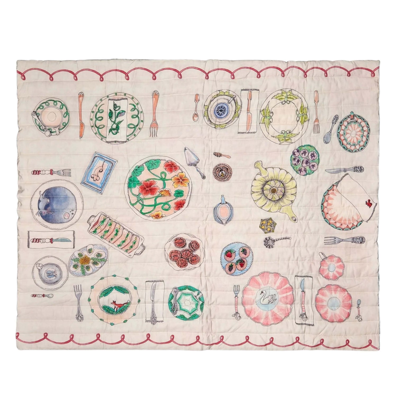 Reversible Quilted Blanket Once Upon a Feast