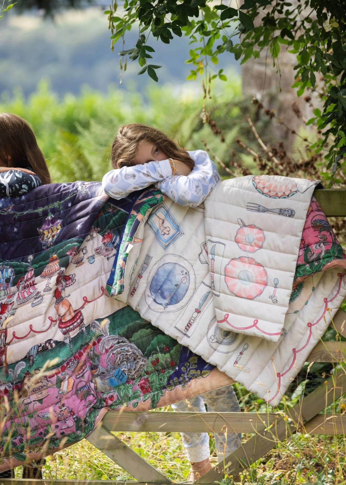 Reversible Quilted Blanket Once Upon a Feast