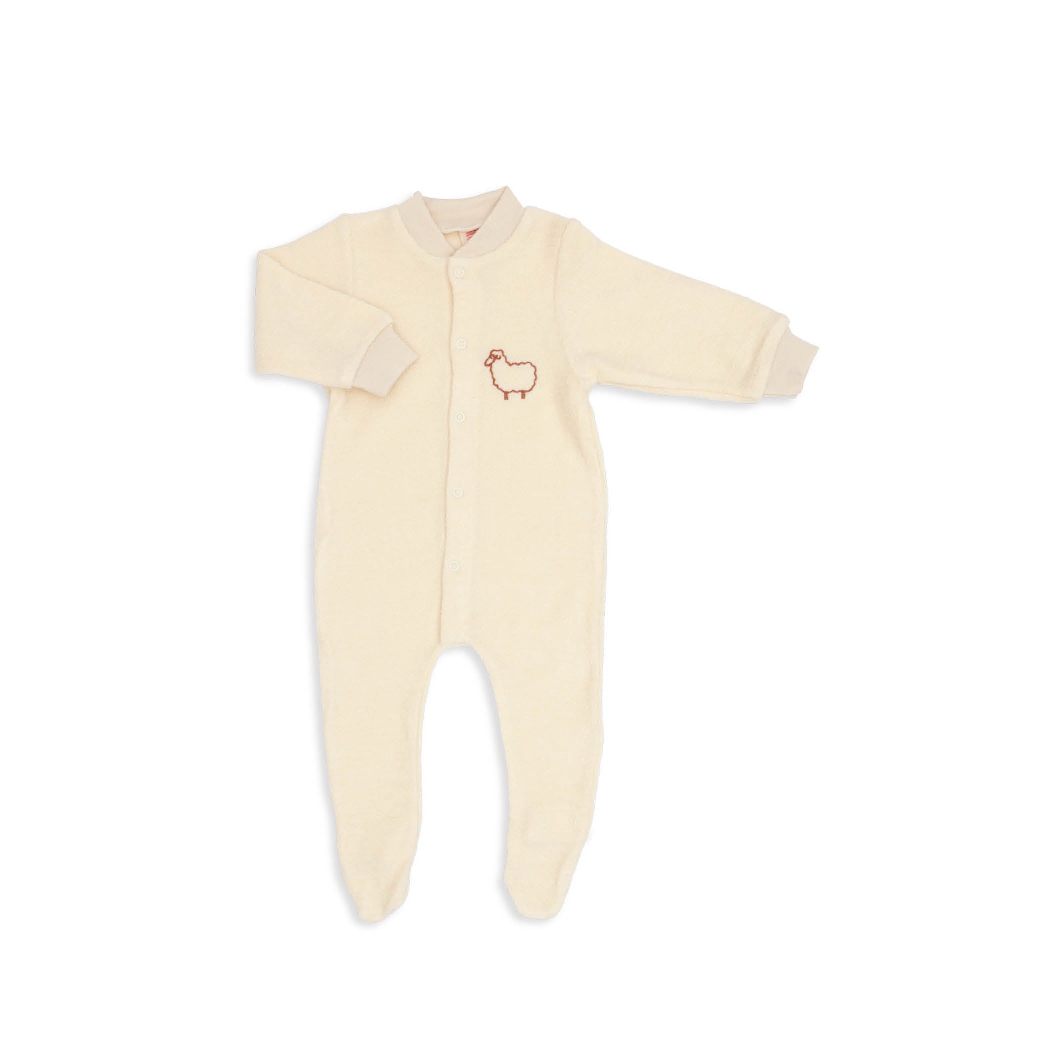 Baby Onesie aus Wolle in natur