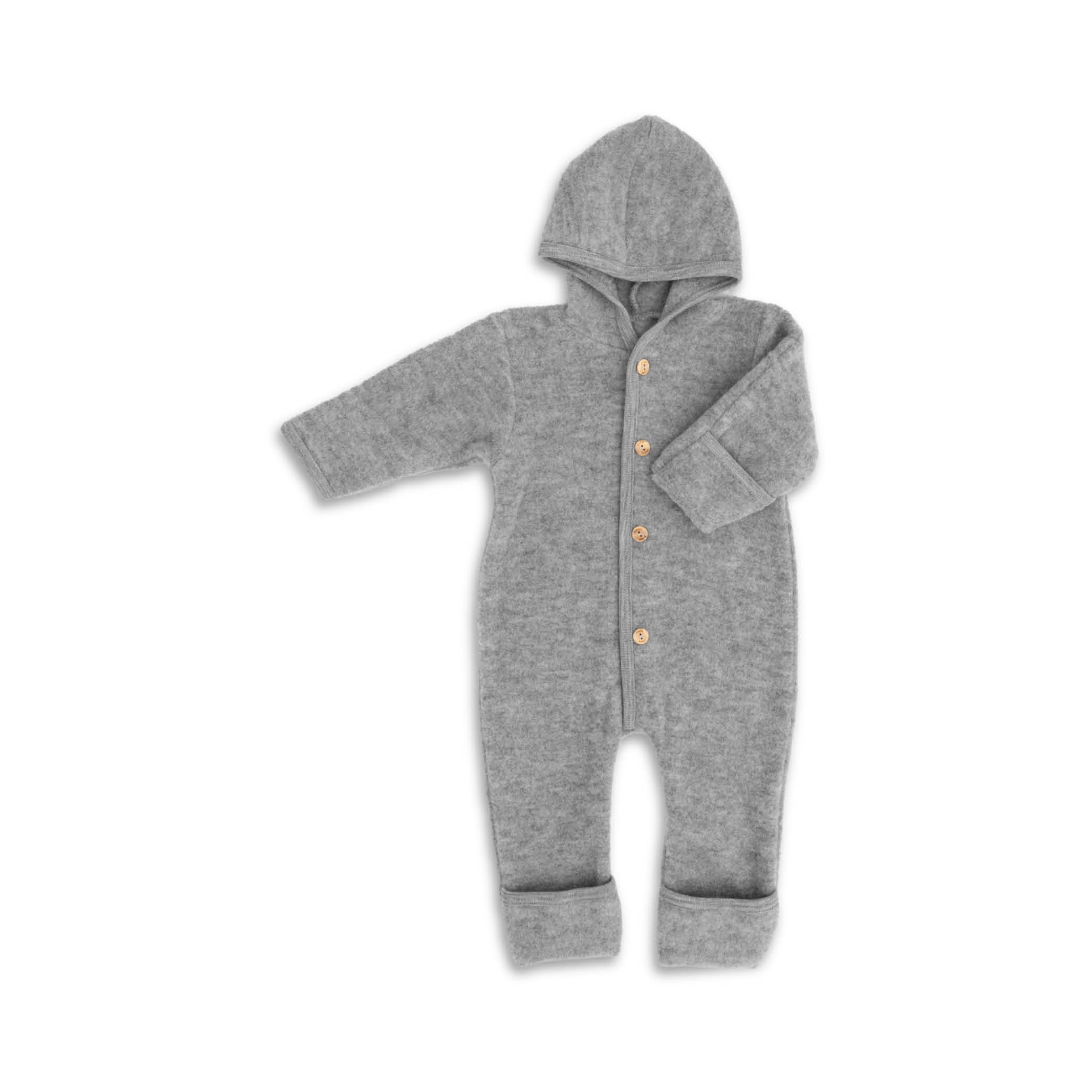 Baby Overall aus Wolle in grey melange von Engel Natur