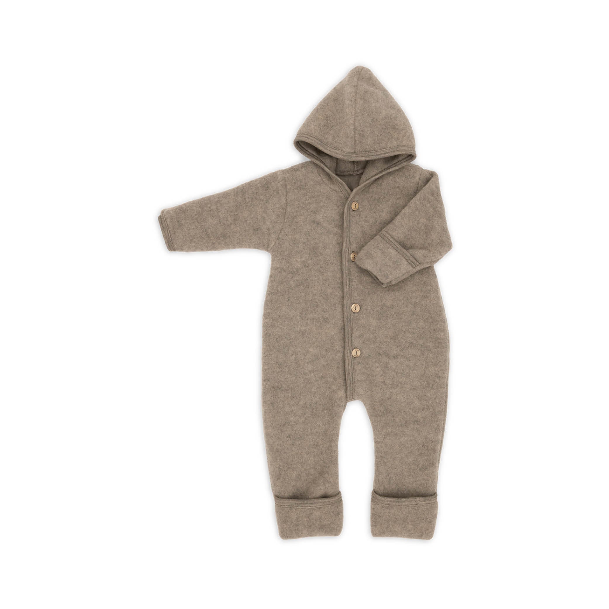 Baby Overall aus Wolle in walnuss melange von Engel Natur